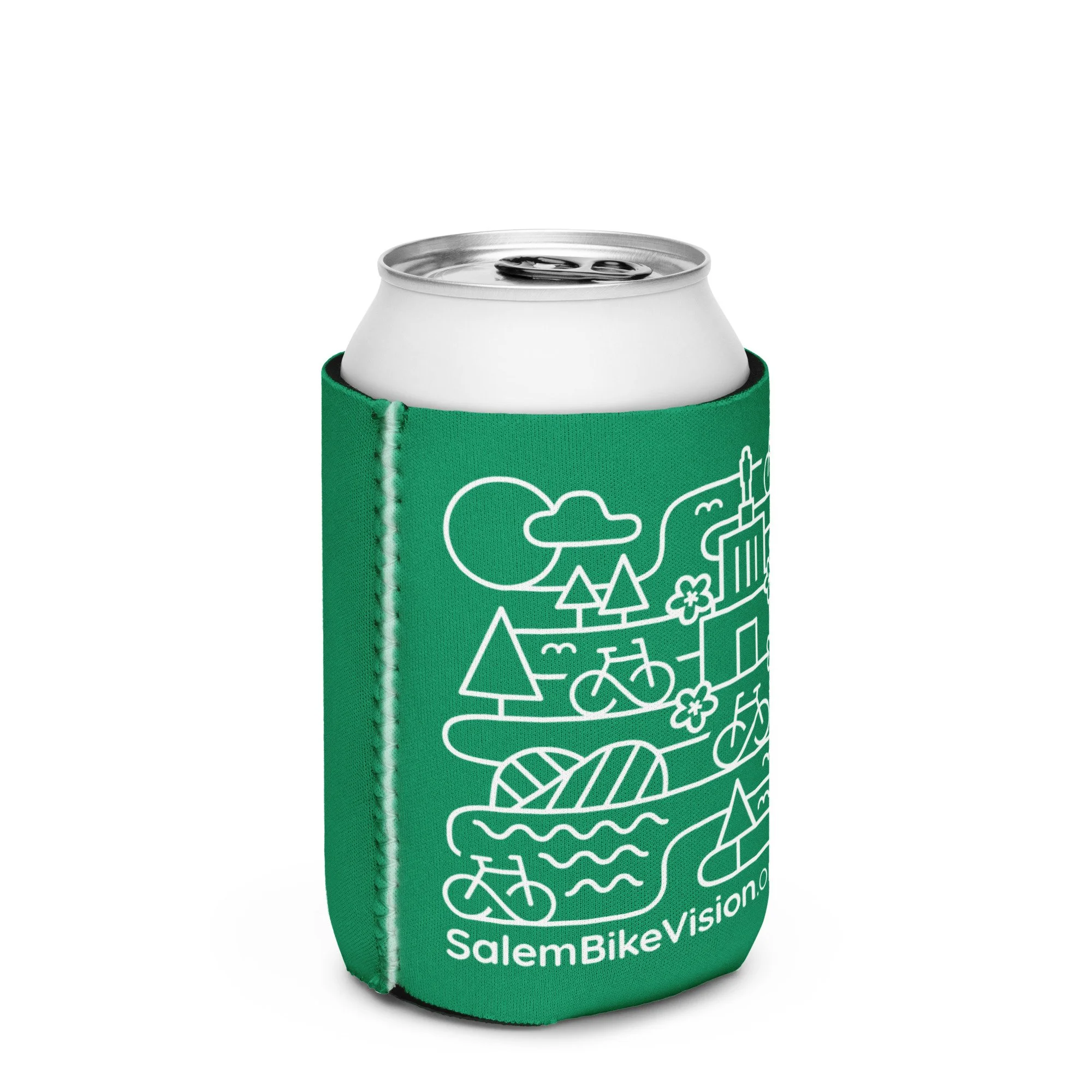 Double Sided Koozie - Bike Salem + Logo