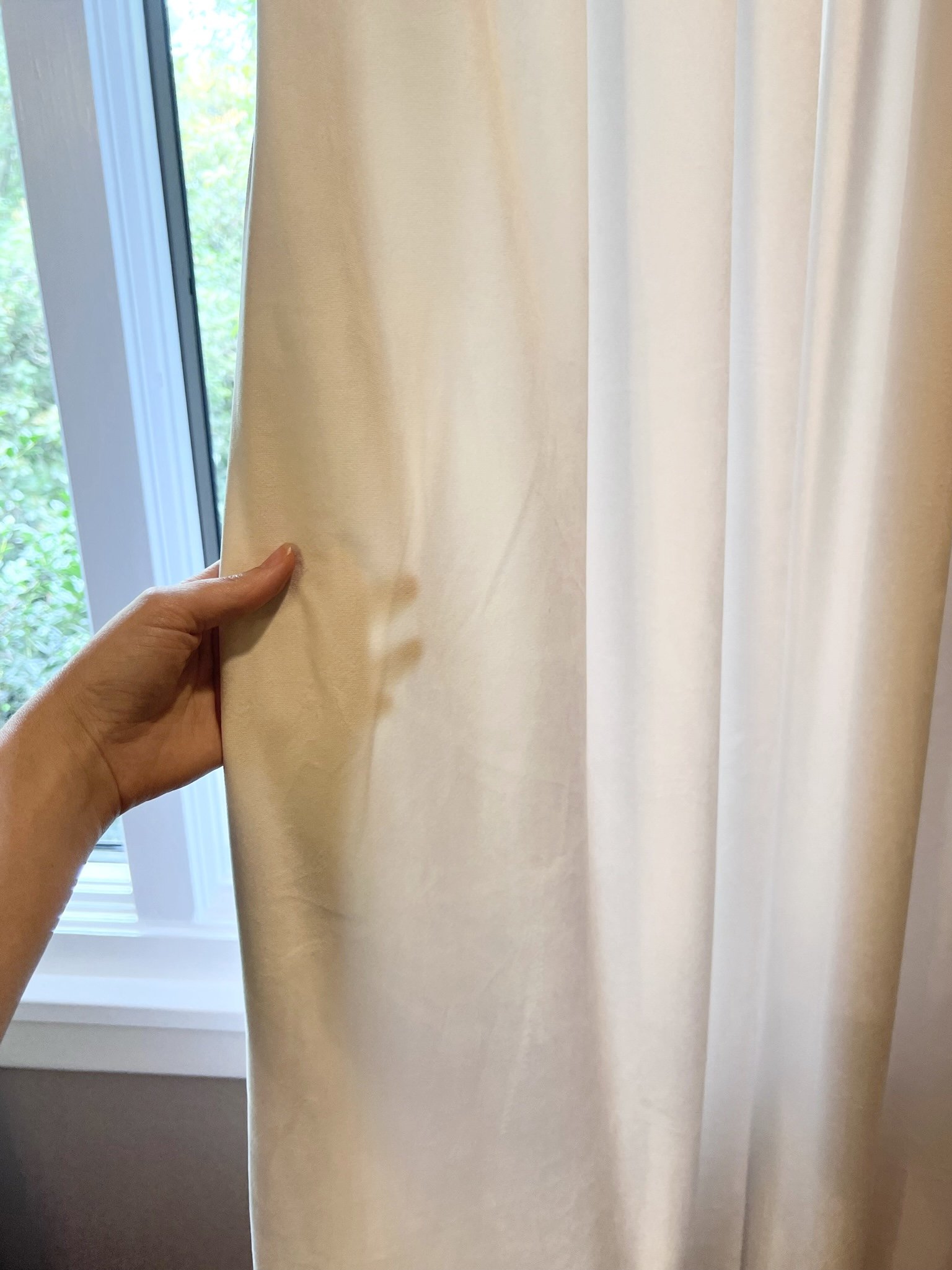 white linen drapes from Amazon