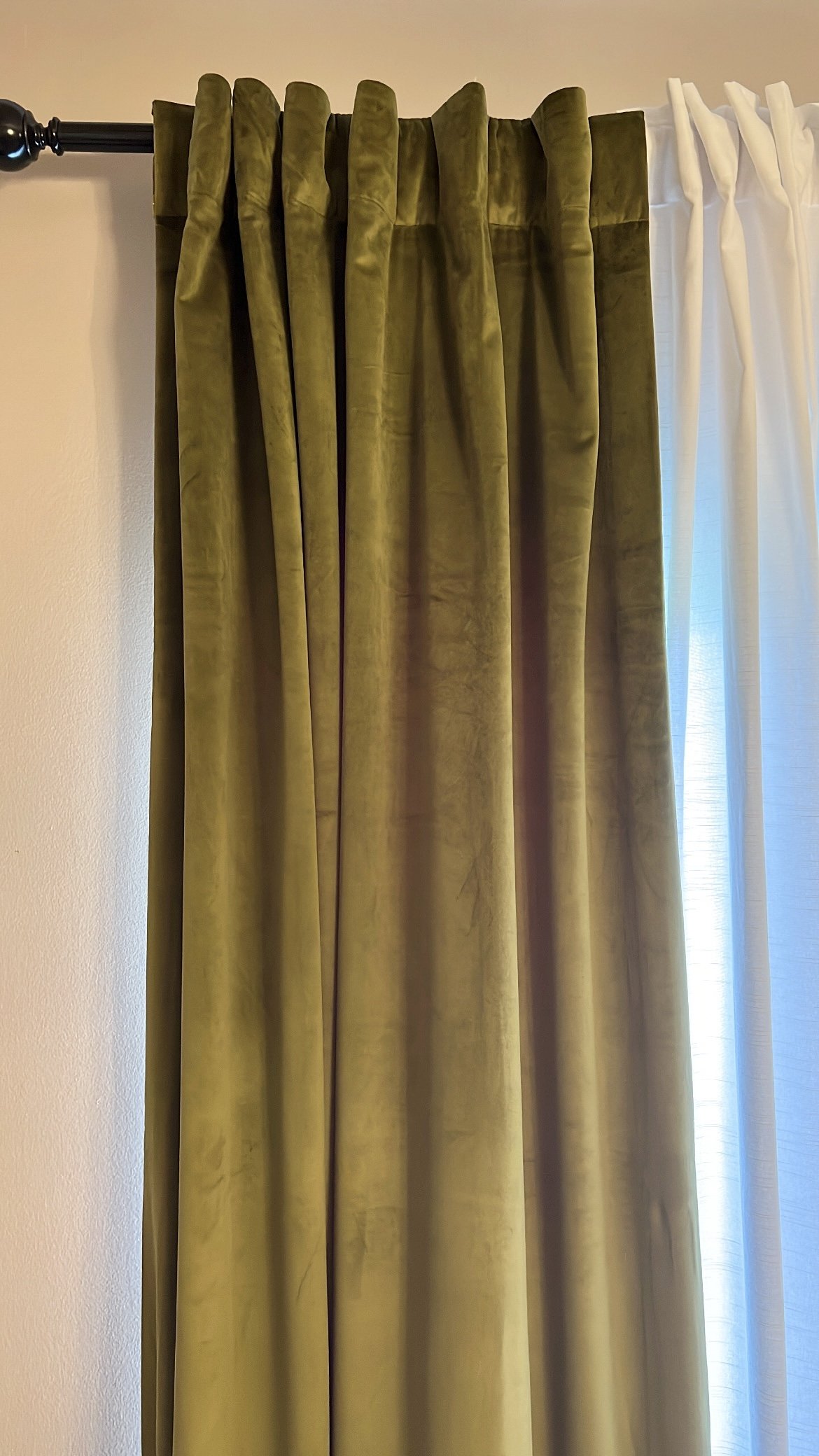 green velvet curtains