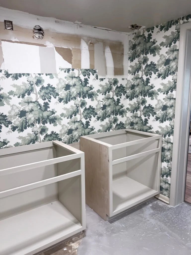  cabinet install for laundry room renovation 