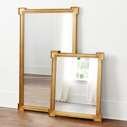  set of gold mirrors 