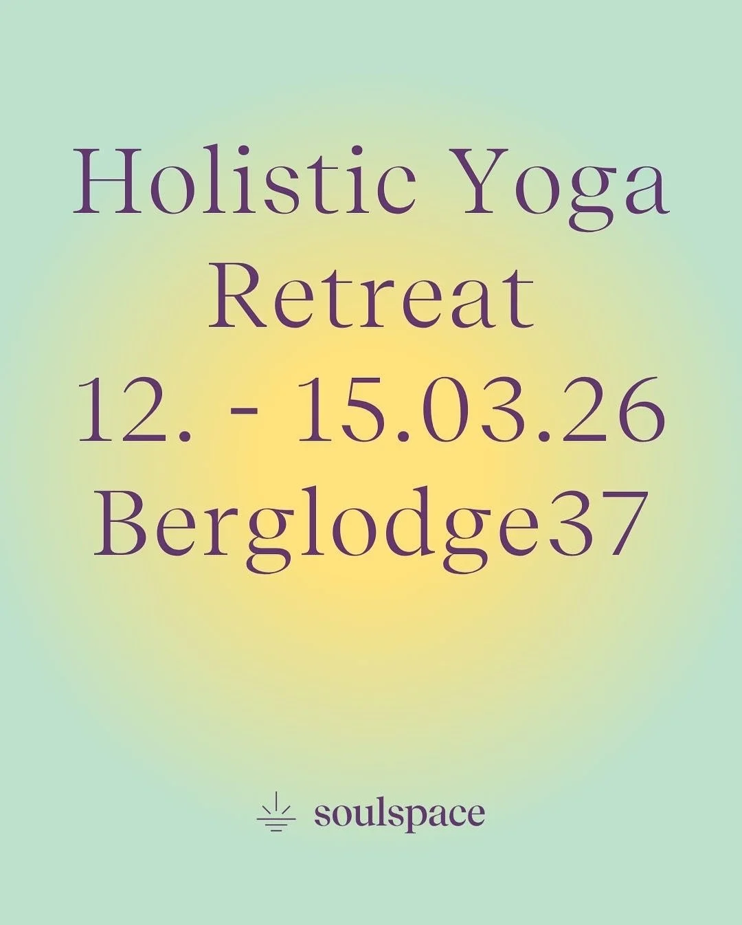 Loslassen. Ankommen. Auftanken. ⭐️🙏💪

Das Holistic Yoga Retreat vom 12.&ndash;15. M&auml;rz 2026 in der Berglodge 37 ist eine Einladung, dich zu sp&uuml;ren &ndash; in Bewegung, Stille &amp; Gemeinschaft. 💜

Ein Ort, wo Wissen auf Herz trifft und 