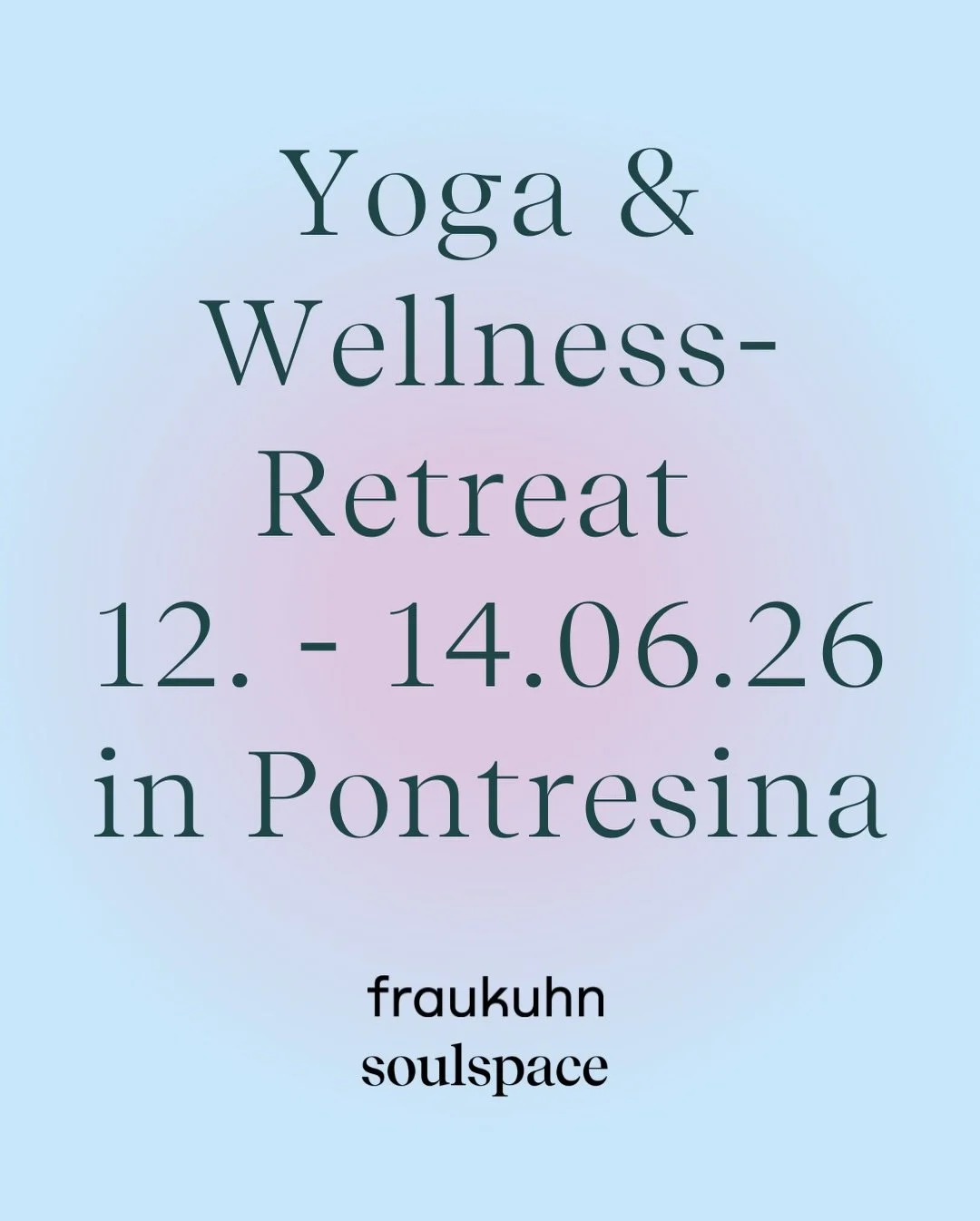 Sehnst du dich nach einem Wochenende, das sich anf&uuml;hlt wie ein tiefer Atemzug fern vom Alltag? ⚡️💖

Im wundersch&ouml;nen Engadin wartet Pontresina, umgeben von Bergkulisse, Weite und Natur pur.

Ein Retreat voller Yoga, Wellness und wohltuende