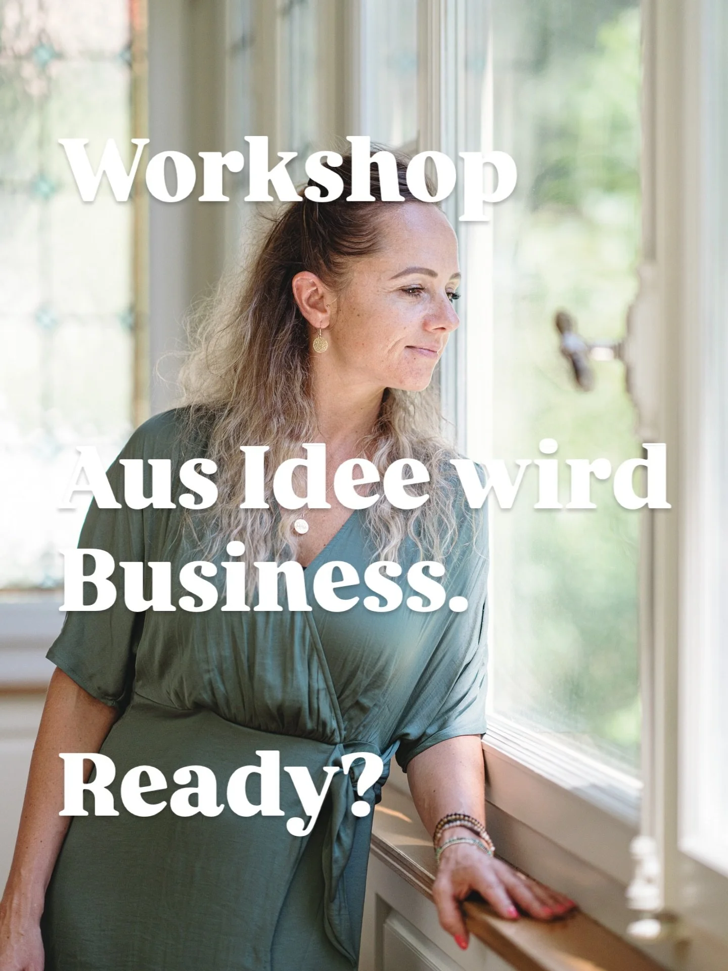Du hast eine Idee. Oder dieses Gef&uuml;hl: Da geht noch mehr. ⚡️⭐️

In diesem Workshop machen wir aus Gedanken, Tr&auml;umen und &bdquo;Irgendwann&ldquo; etwas Konkretes:

⭐️ Klarheit. Struktur. Ein erstes echtes Angebot.

Wir arbeiten an:
&ndash; M