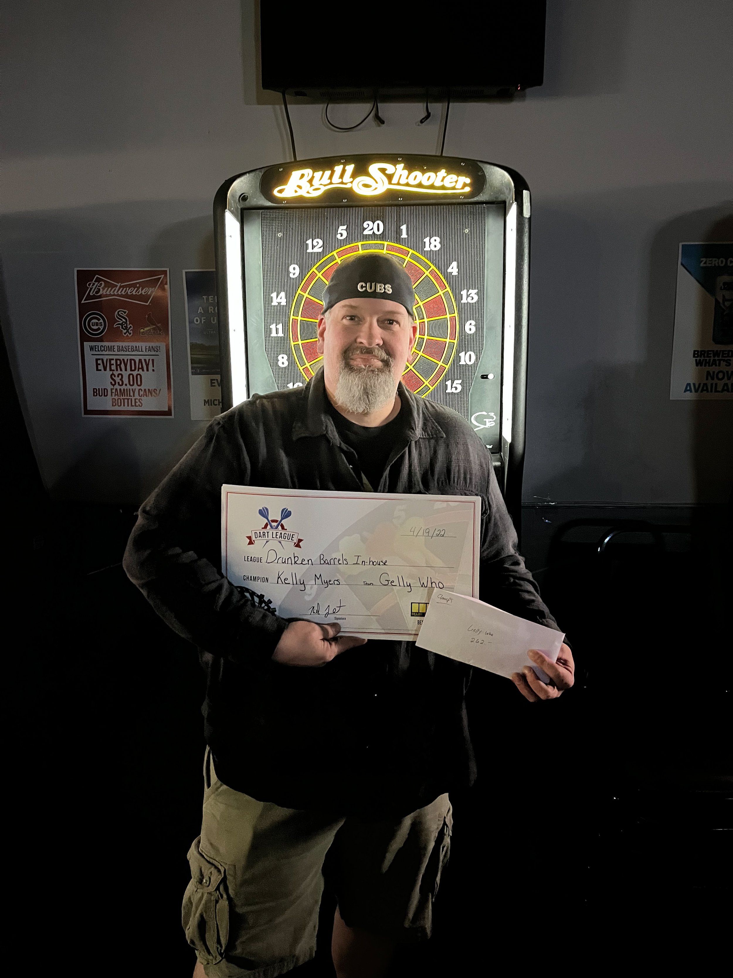Kelly Myers and Joe Covemaker (not pictured) - Drunken Barrels in house league champions.
