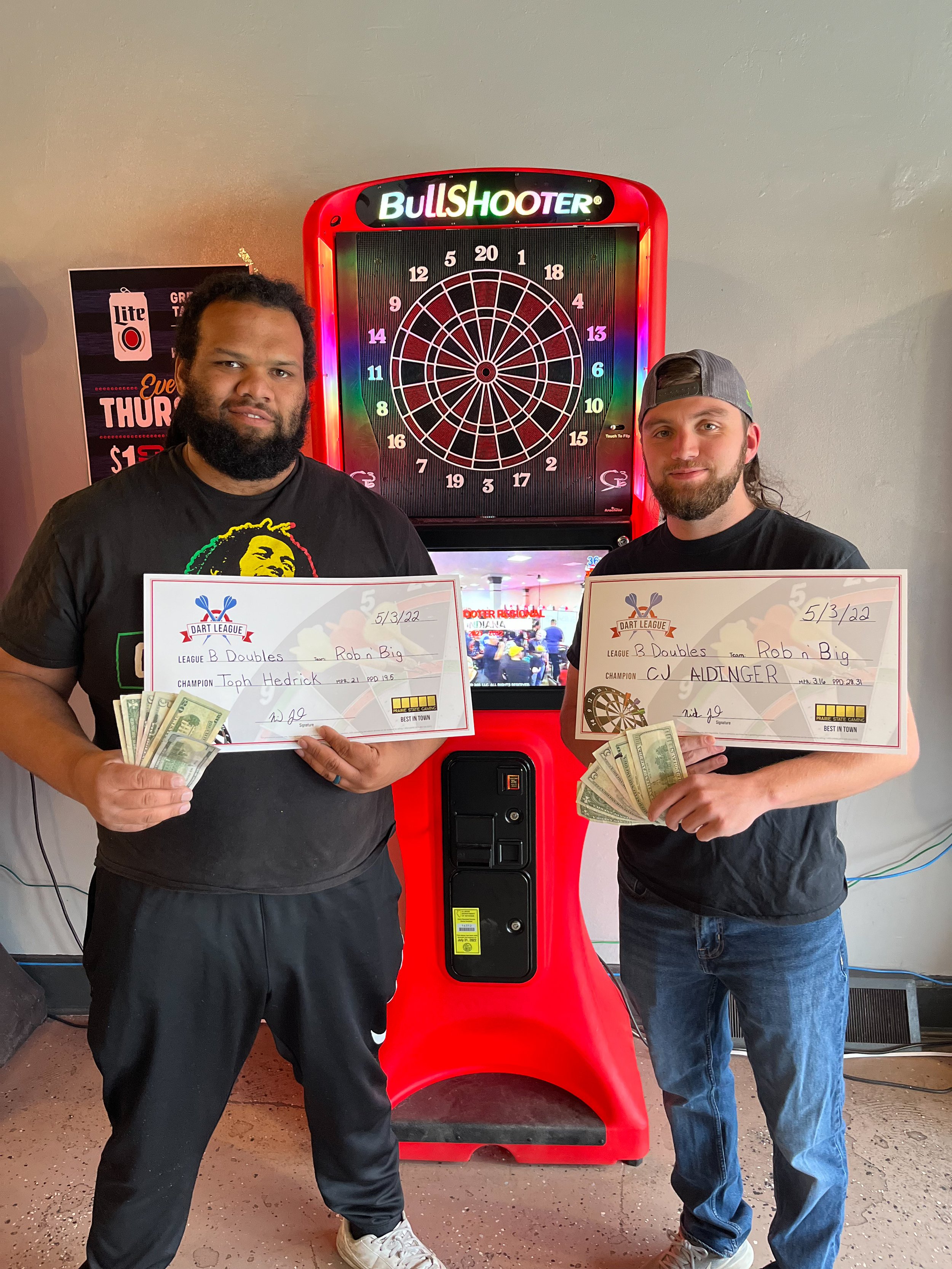 Toph Hedrick and CJ Aldinger - Sunday B doubles champions.