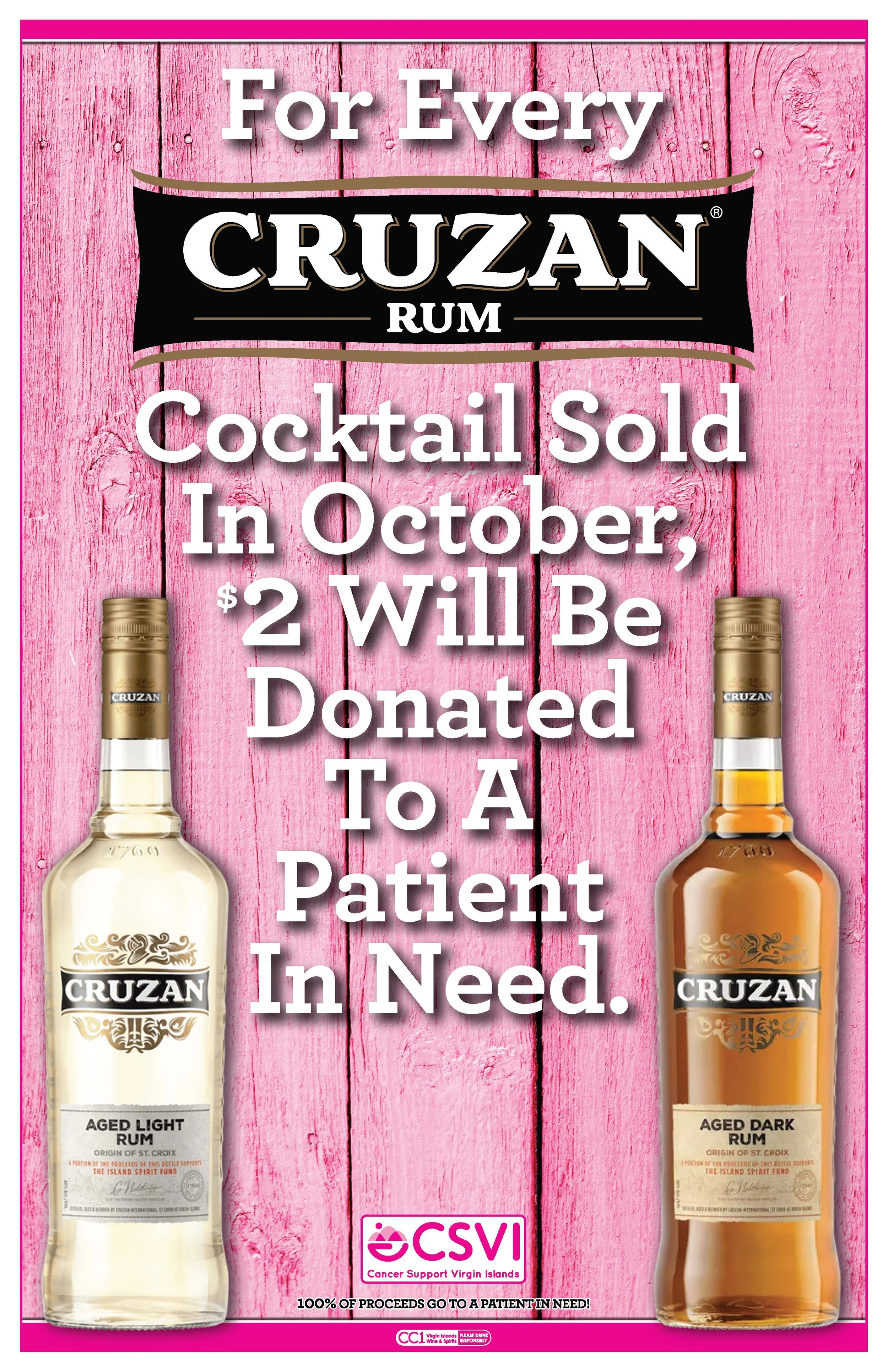 CC1 & Cruzan Rum Pink Drinks — Cancer Support VI