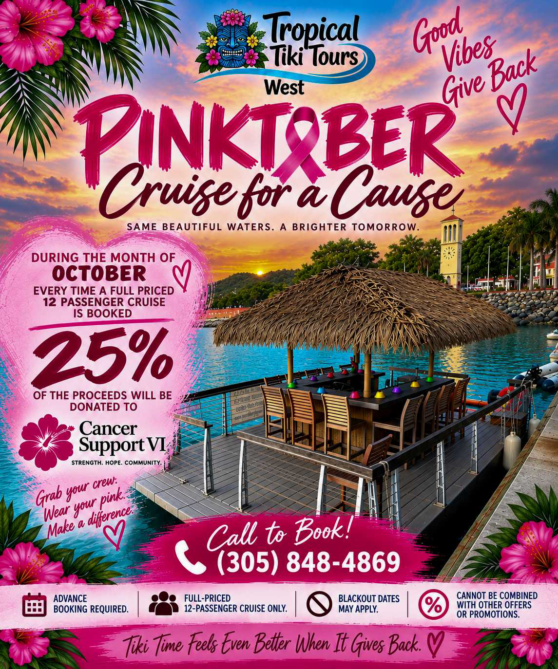 ALL OCTOBER // Pinkotber Cruise for a Cause with Tropical Tiki Tours STX