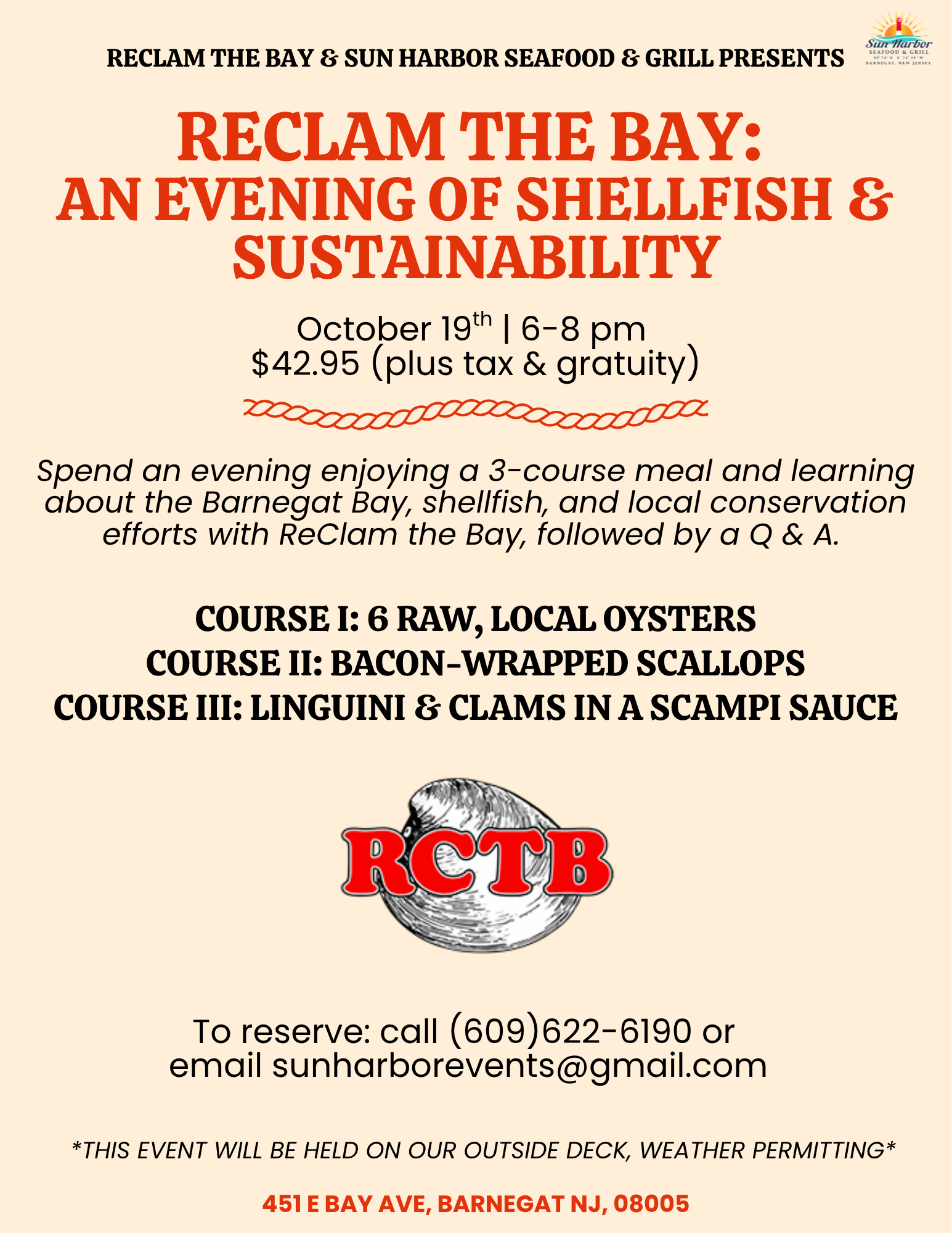 ReClam the Bay: An Evening of Shellfish & Sustainability 