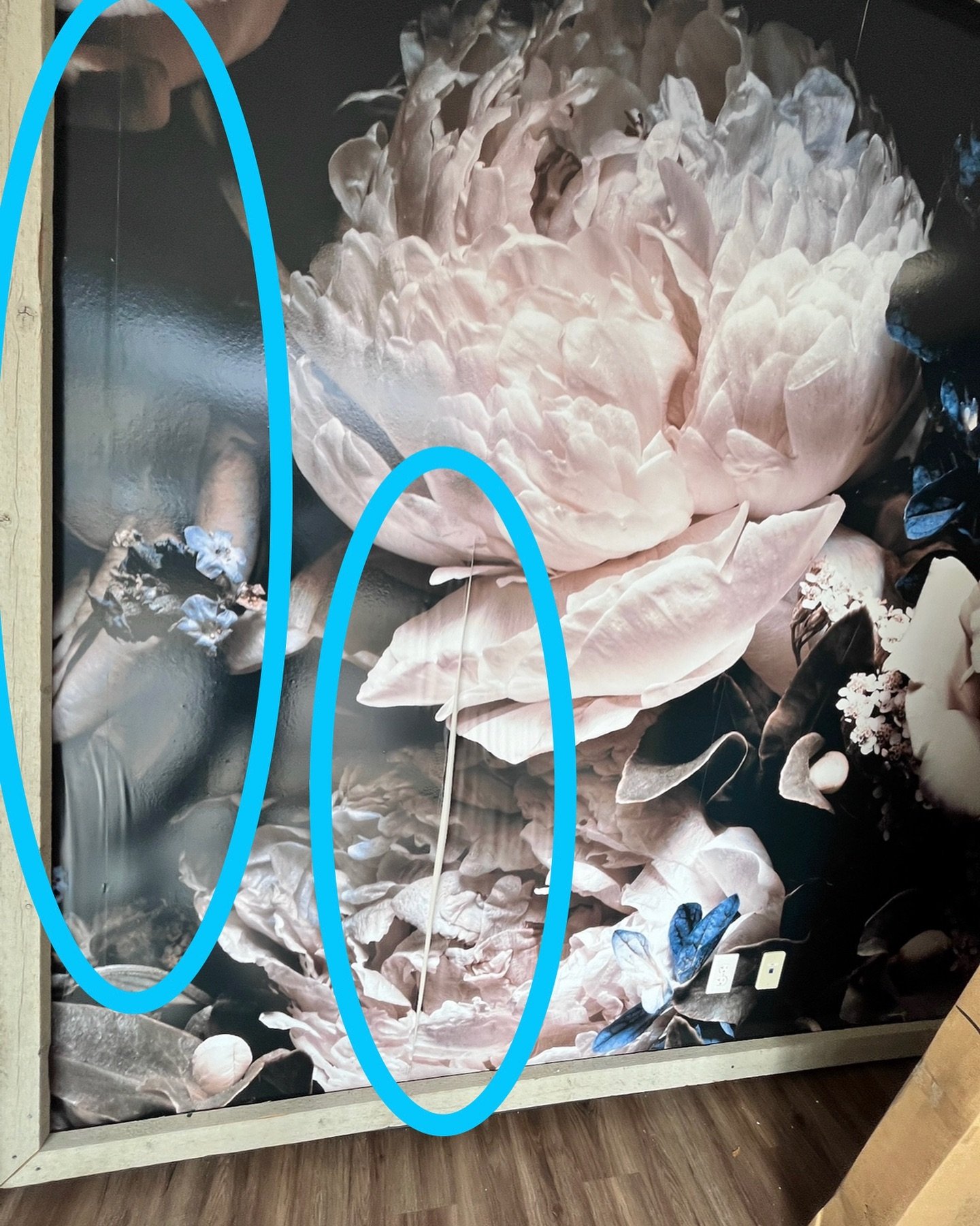 Thinking about peel and stick wallpaper for your project? Think again! 
.
What you see here is peel and stick papers that have begun losing their adhesion and have bubbles/wrinkles as well. We were called to come remove and mitigate these papers from