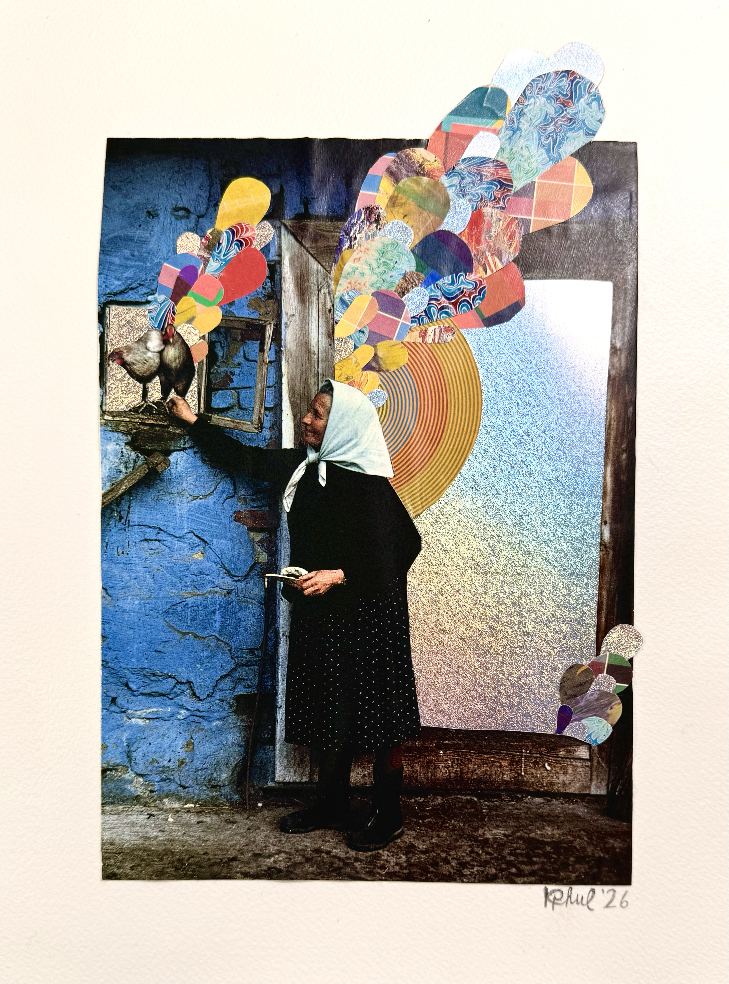 "Starburst Sunrise. Collage. 2026.