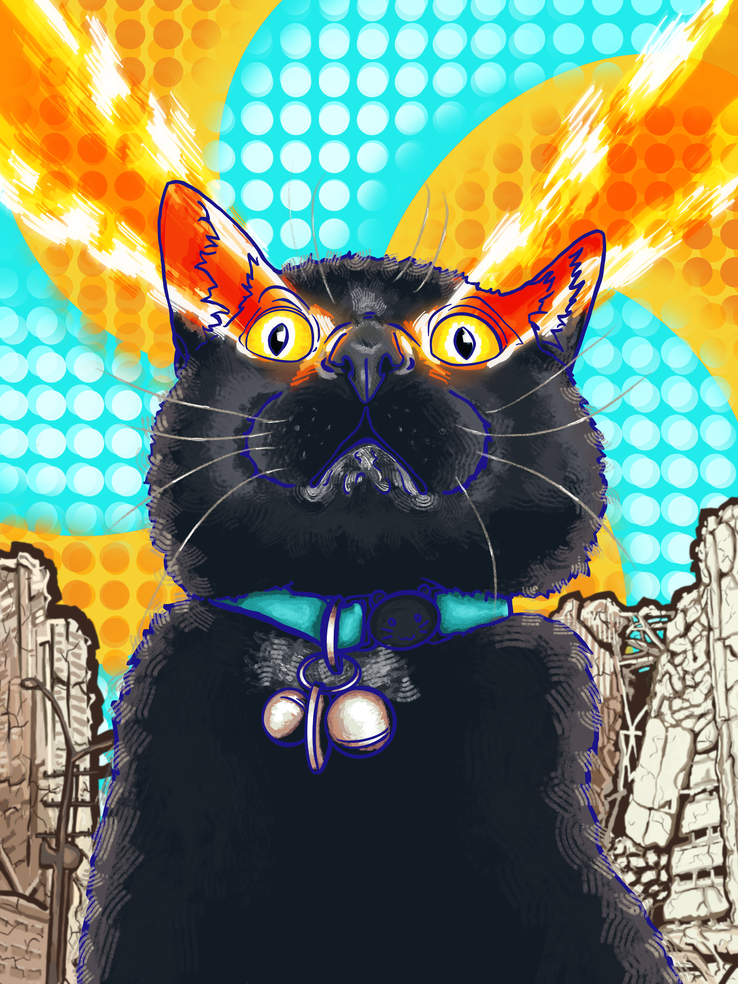 "LILOZILLA!" Digital Painting, 2025. 