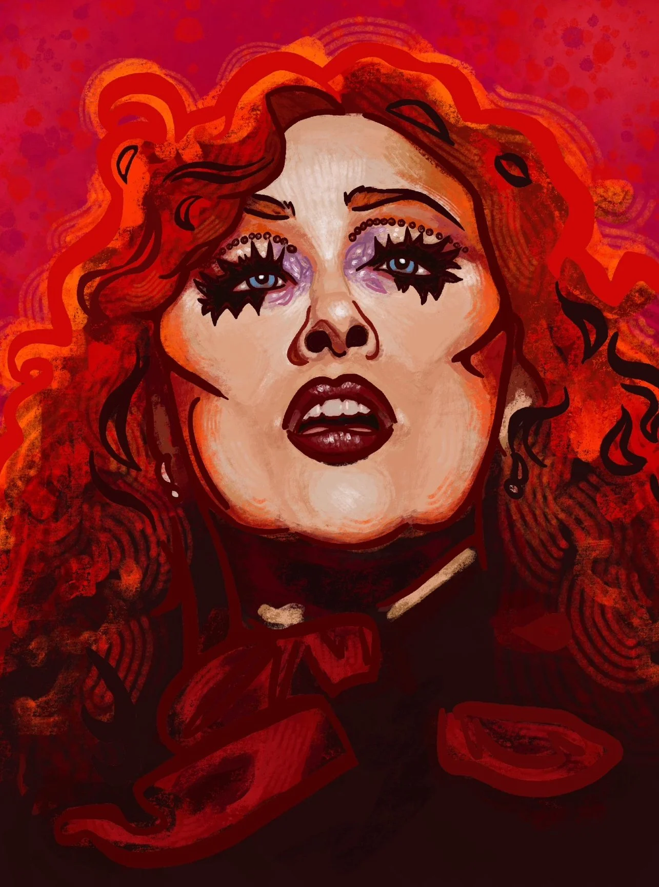 "Red Roan." Digital Painting, 2025.