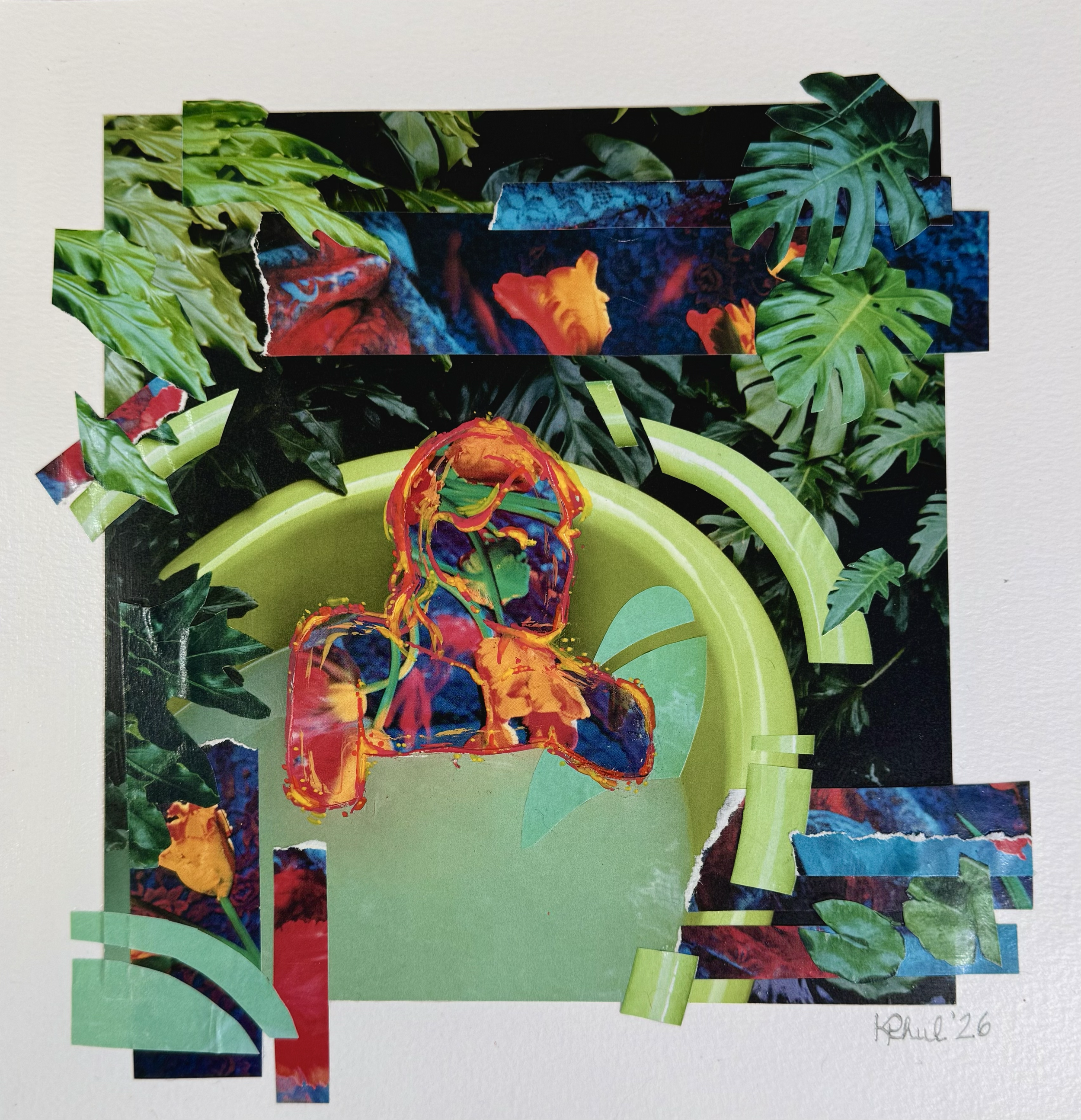"A Torrential Soak." Collage. 2026.