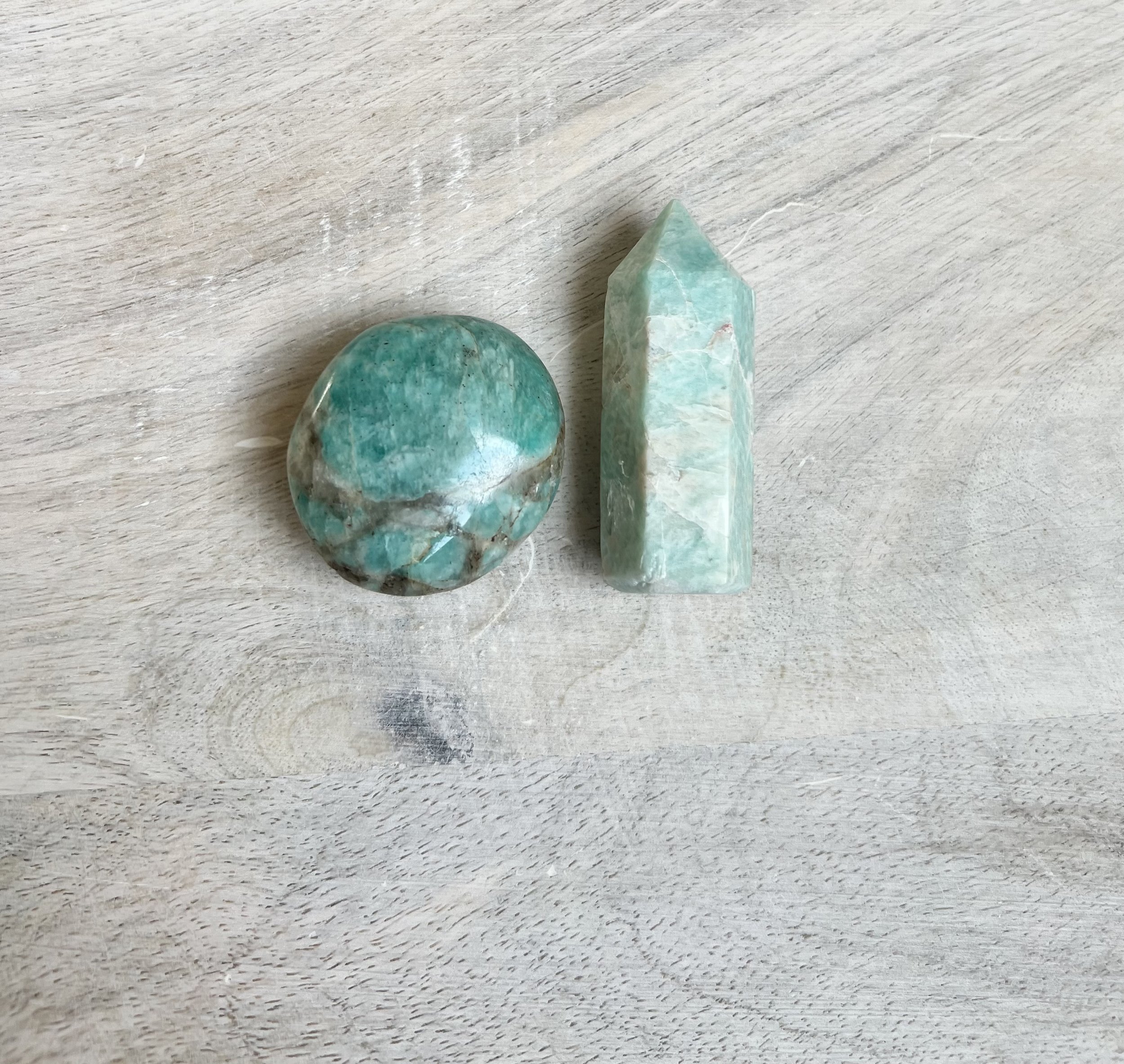Amazonite Meditation Set Stone and Point