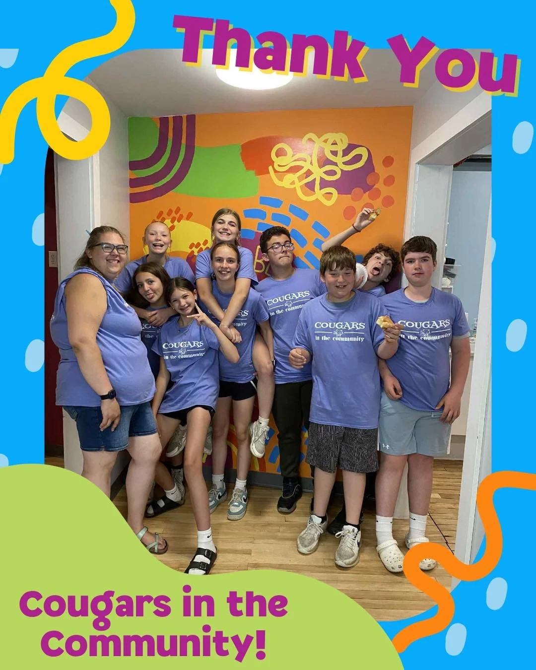 A big THANK YOU to the amazing Cougars in our community from Mt. Blue who helped out at the museum last month! 💙💛
We&rsquo;re so grateful for your support of the Western Maine Play Museum &mdash; they helped with various tasks to get us ready for o