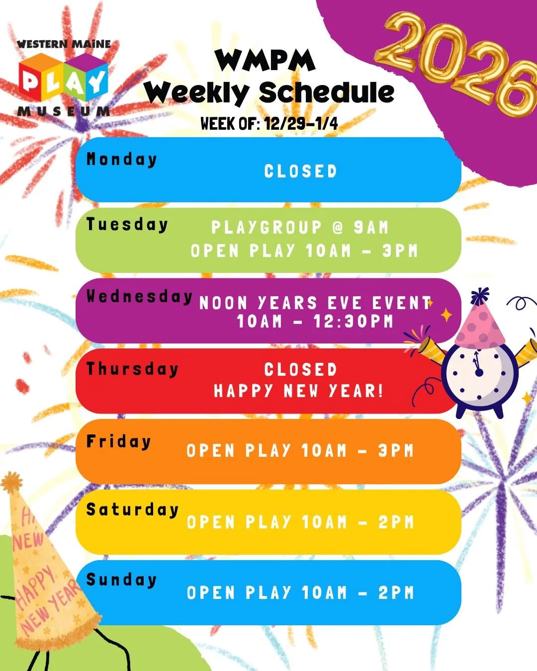 We are open and ready for some fun this week! 
We hope everyone had a great Christmas &amp; Happy New Year! 🎉🌟🎆