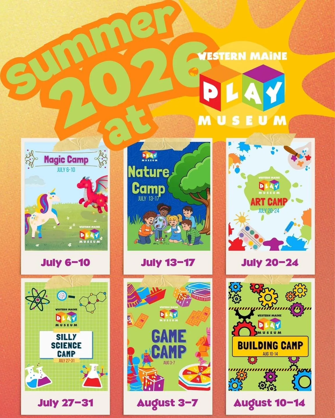 Looking for a summer your child will never forget?! ☀️ 
At WMPM, each week of camp is filled with hands-on adventures, creativity, and playful learning designed to spark curiosity and joy in every child. 🎨✨

2026 Summer Camp Lineup (Ages 5&ndash;12)