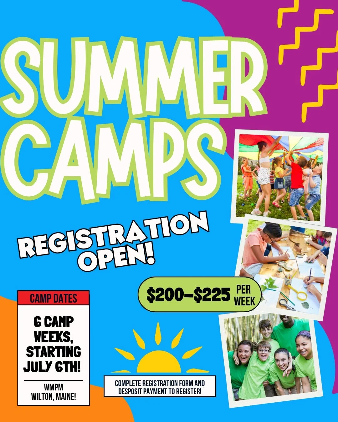 Looking for a summer your child will never forget?! ☀️ 
At WMPM, each week of camp is filled with hands-on adventures, creativity, and playful learning designed to spark curiosity and joy in every child. 🎨✨

2026 Summer Camp Lineup (Ages 5&ndash;12)