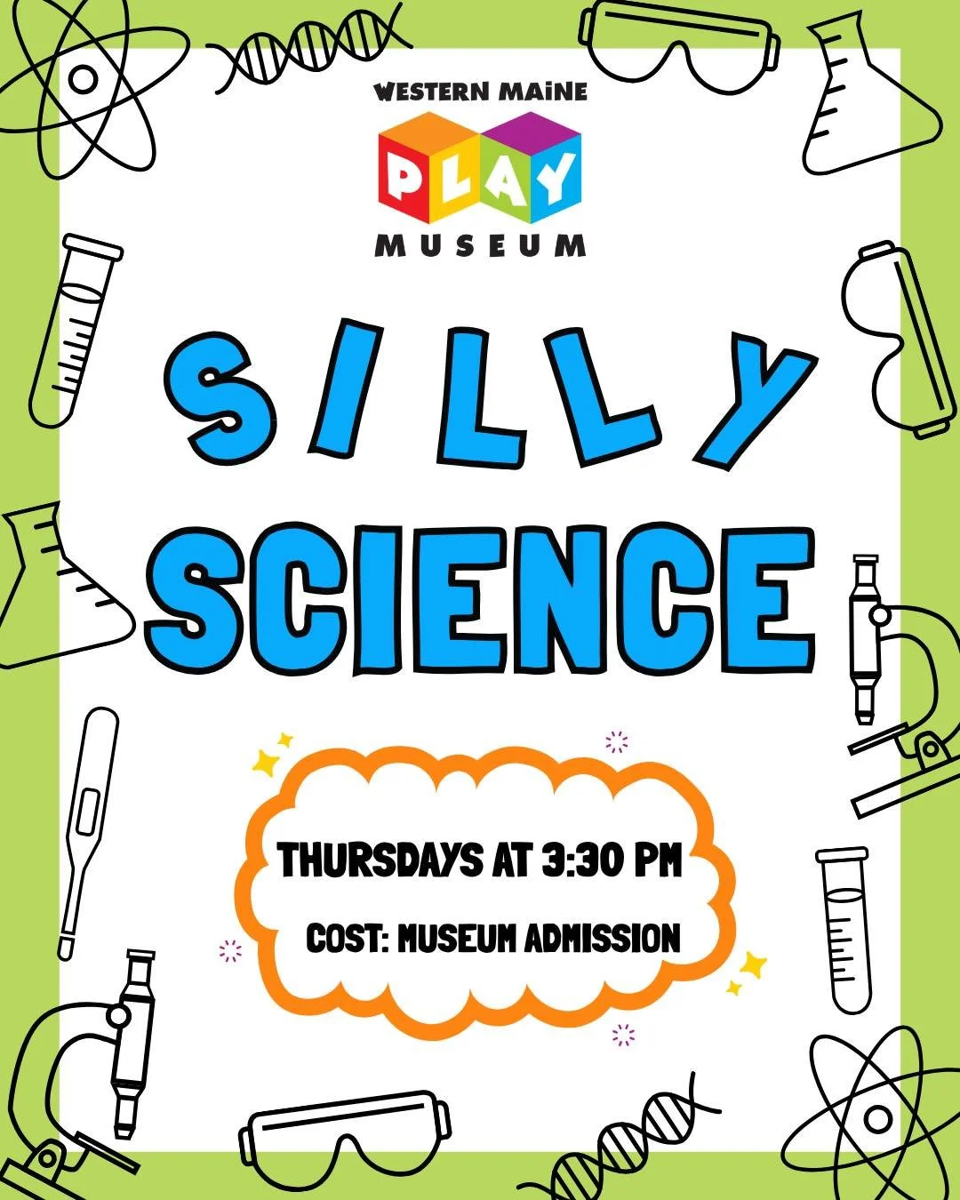 🧪✨ Silly Science Starts TODAY @ WMPM! ✨🧪

Get ready for hands-on fun, messy experiments, and lots of laughter with Ms. Sandie at our new &ldquo;Silly Science&rdquo; group! Kids will explore exciting science concepts through playful activities, crea