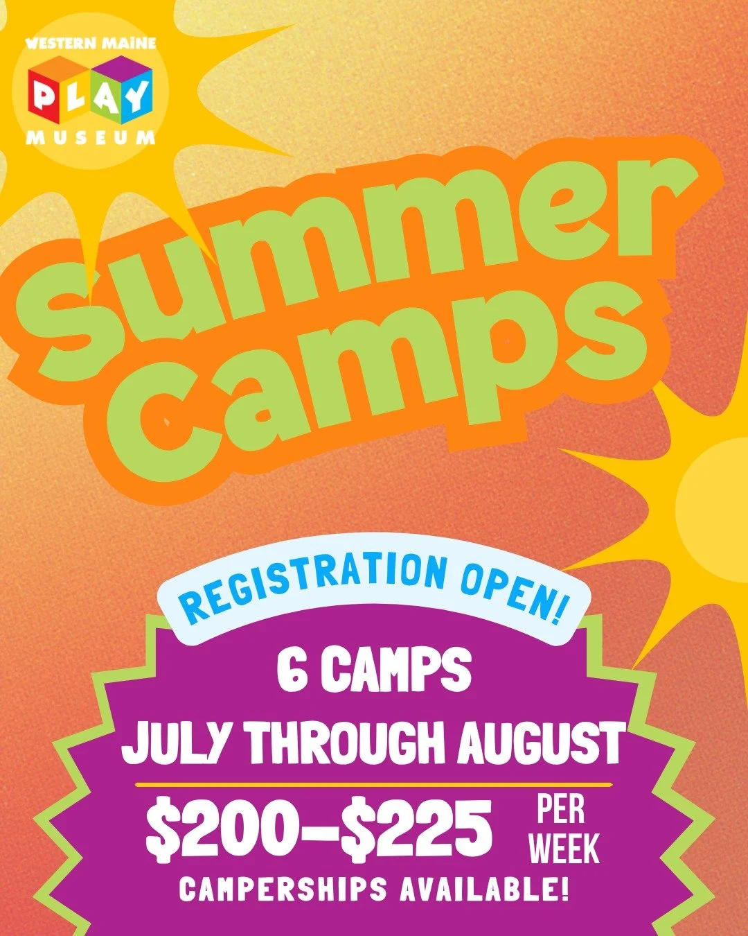 Looking for a summer your child will never forget?! ☀️ 
At WMPM, each week of camp is filled with hands-on adventures, creativity, and playful learning designed to spark curiosity and joy in every child. 🎨✨

2026 Summer Camp Lineup (Ages 5&ndash;12)