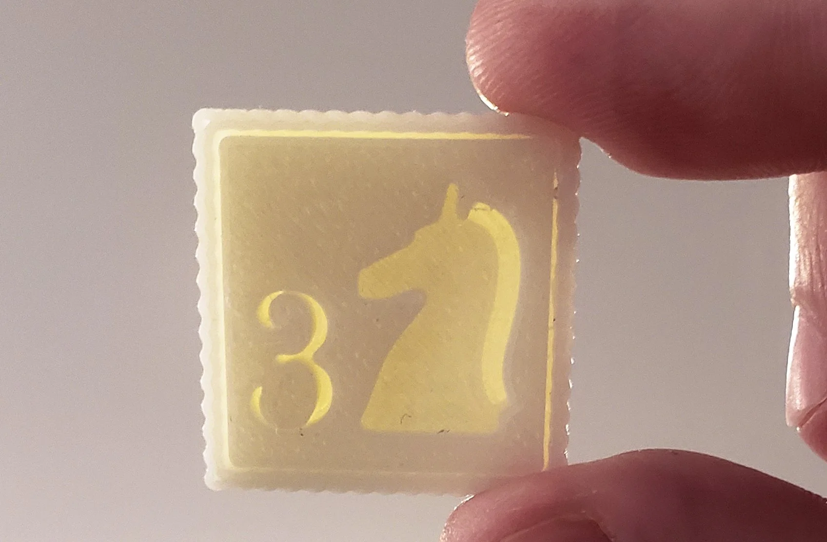 White pieces utilize translucency 