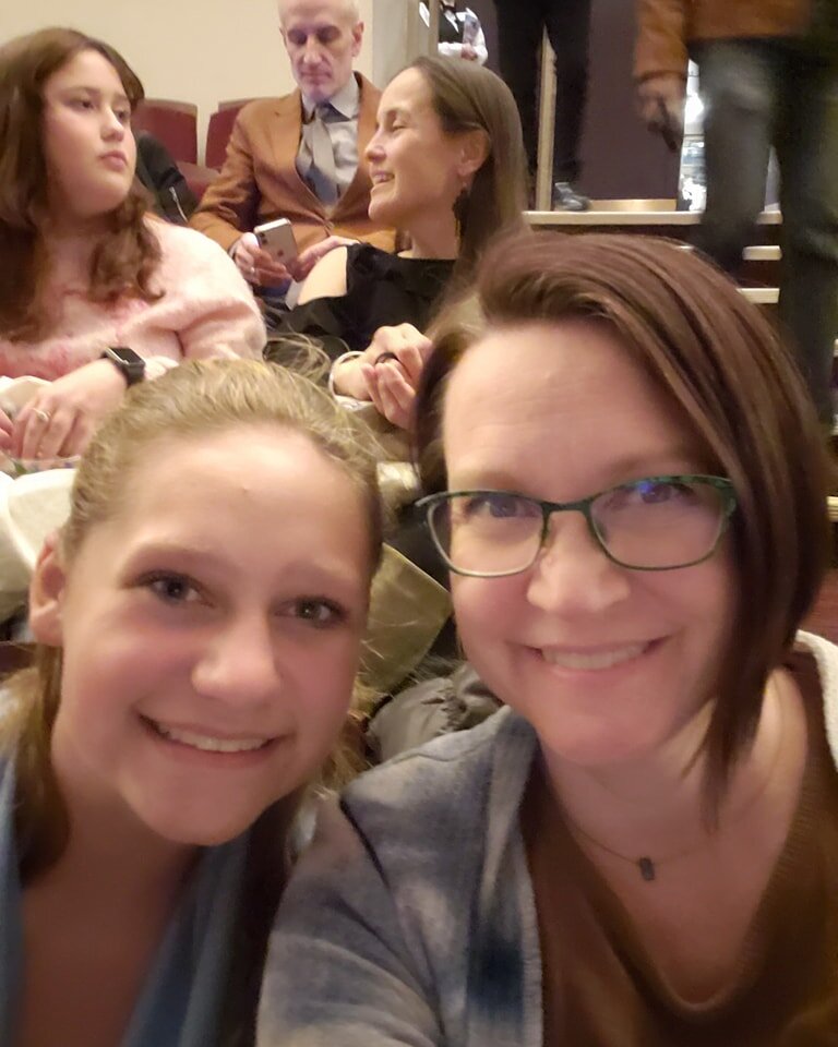 My theatre buddy and I at 1776.  We're really enjoying this fresh take and the wonderful singing!

#grateful #springbreak2023 #musicaltheatre #voiceteacherlife #voicelessons #voicecoach #singer #onlinevoicelessons #1776musical