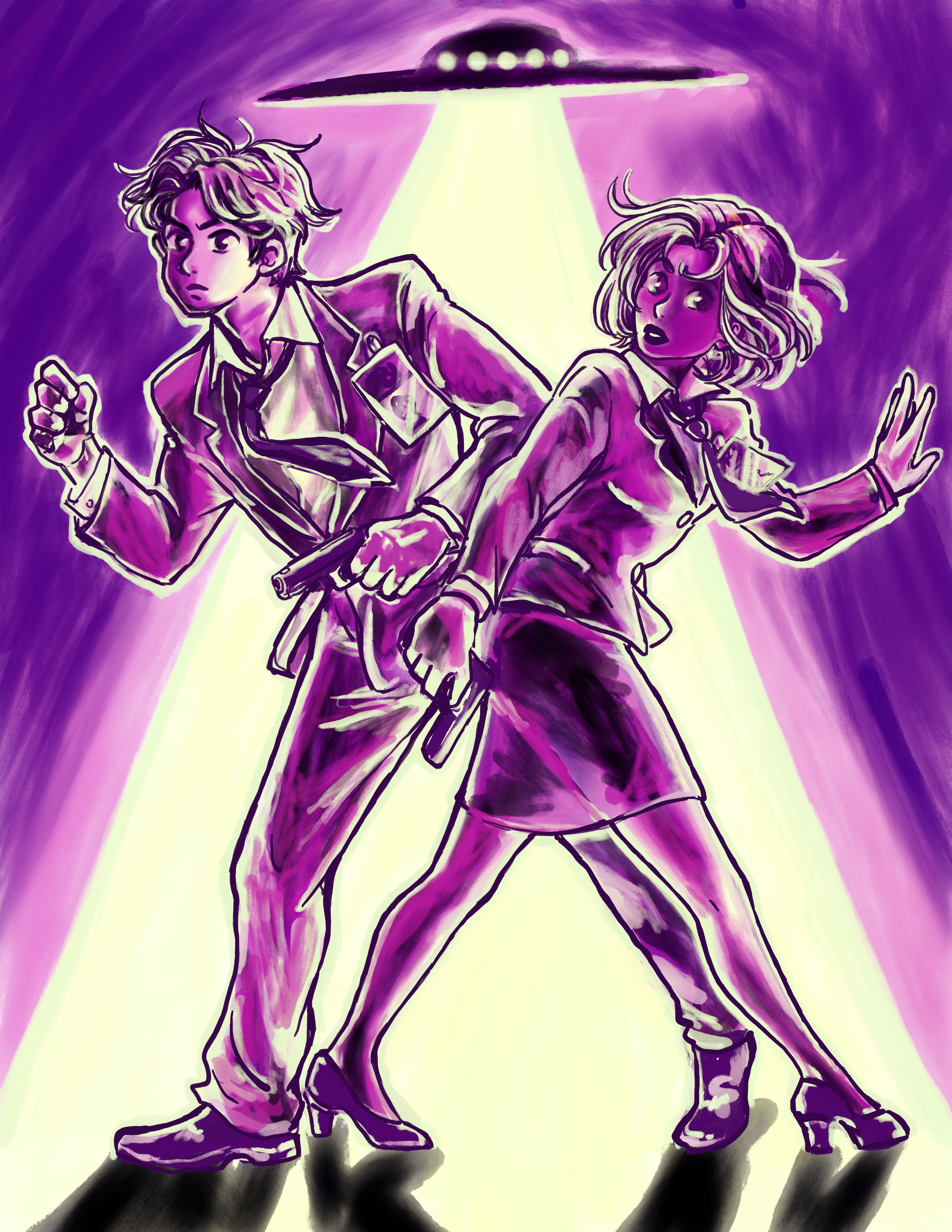 Mulder and Scully-X Files (Digital: Procreate)