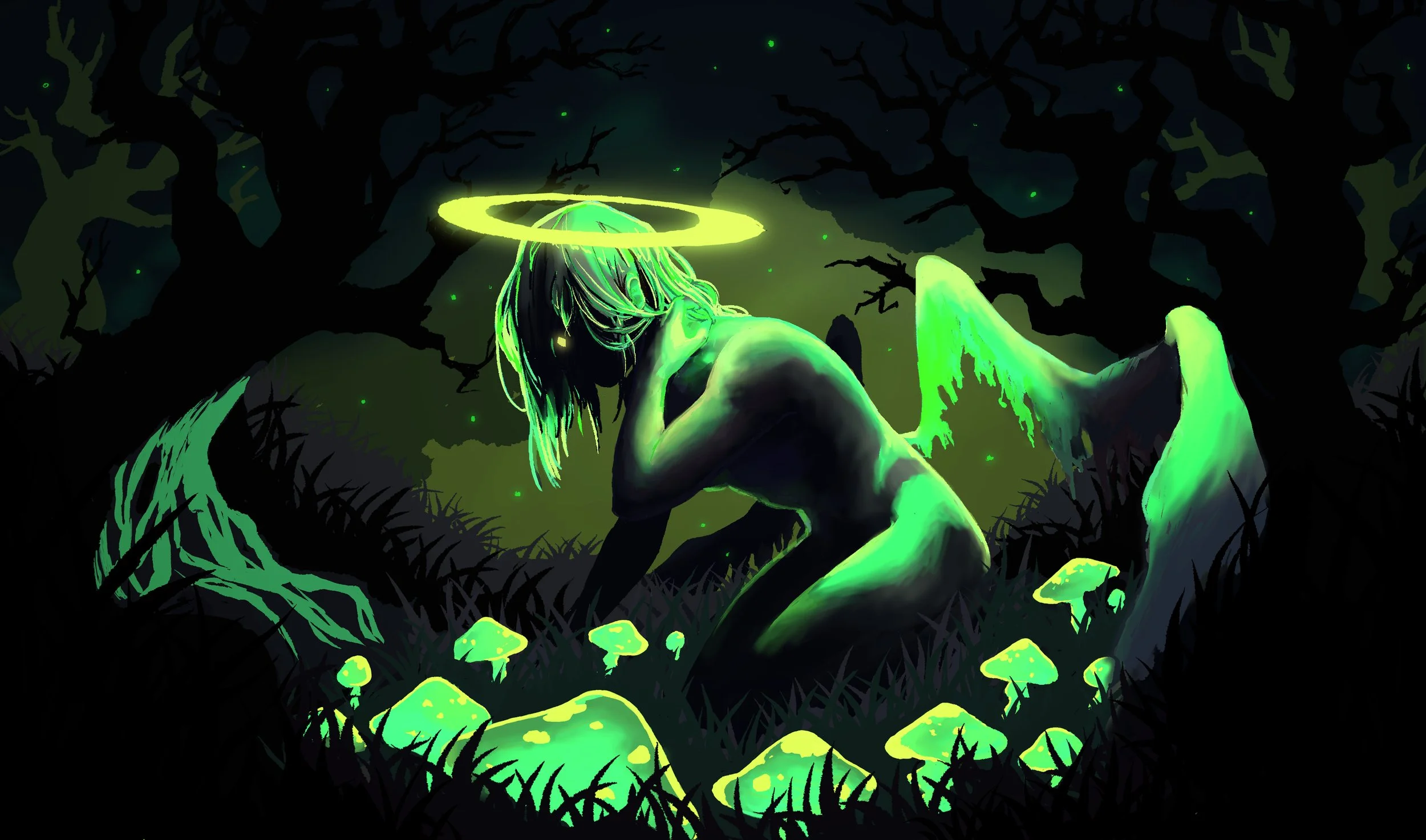 Destroying Angel Playmat Design (Digital:ClipStudio Paint)
