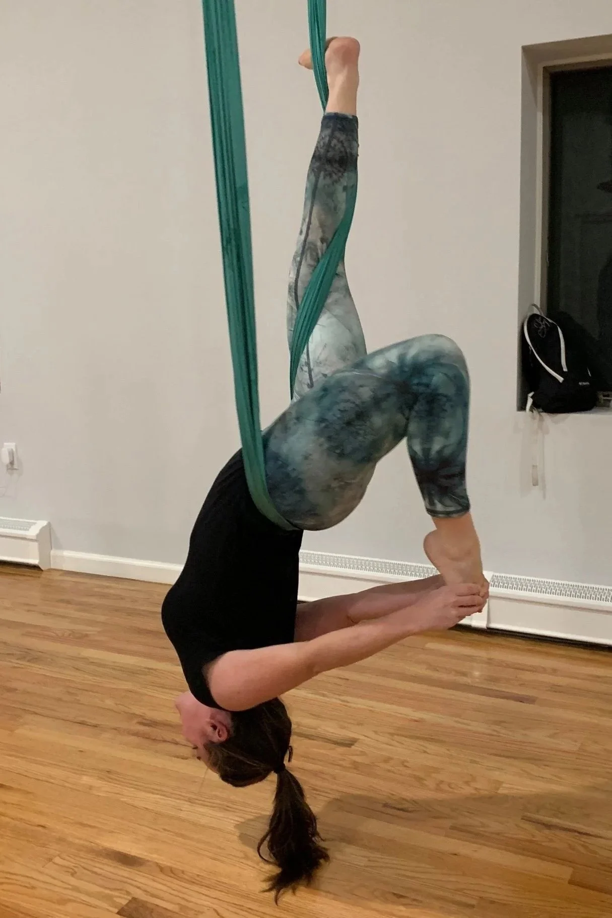                                  Aerial yoga!