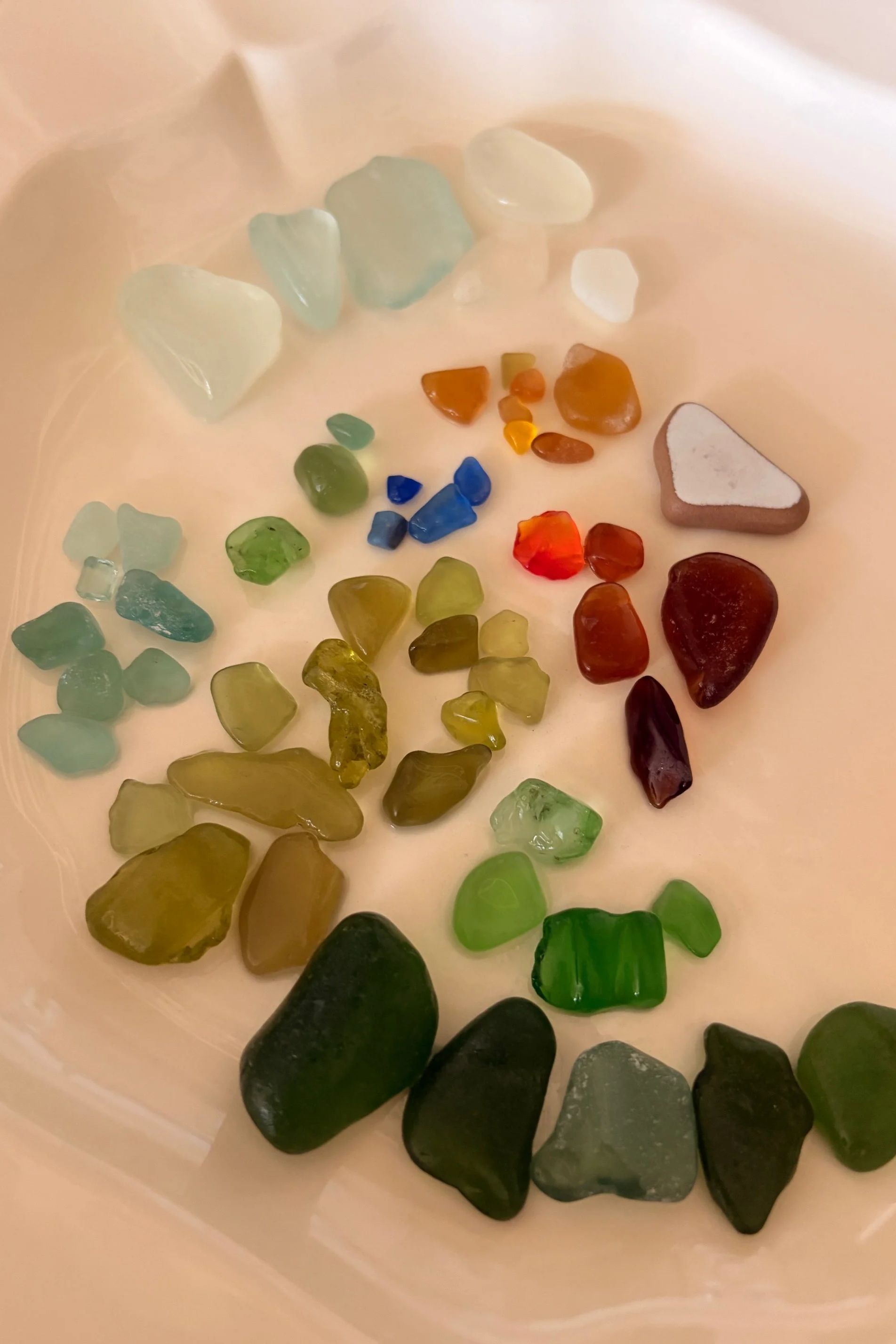 Collecting sea glass (from French Riviera)
