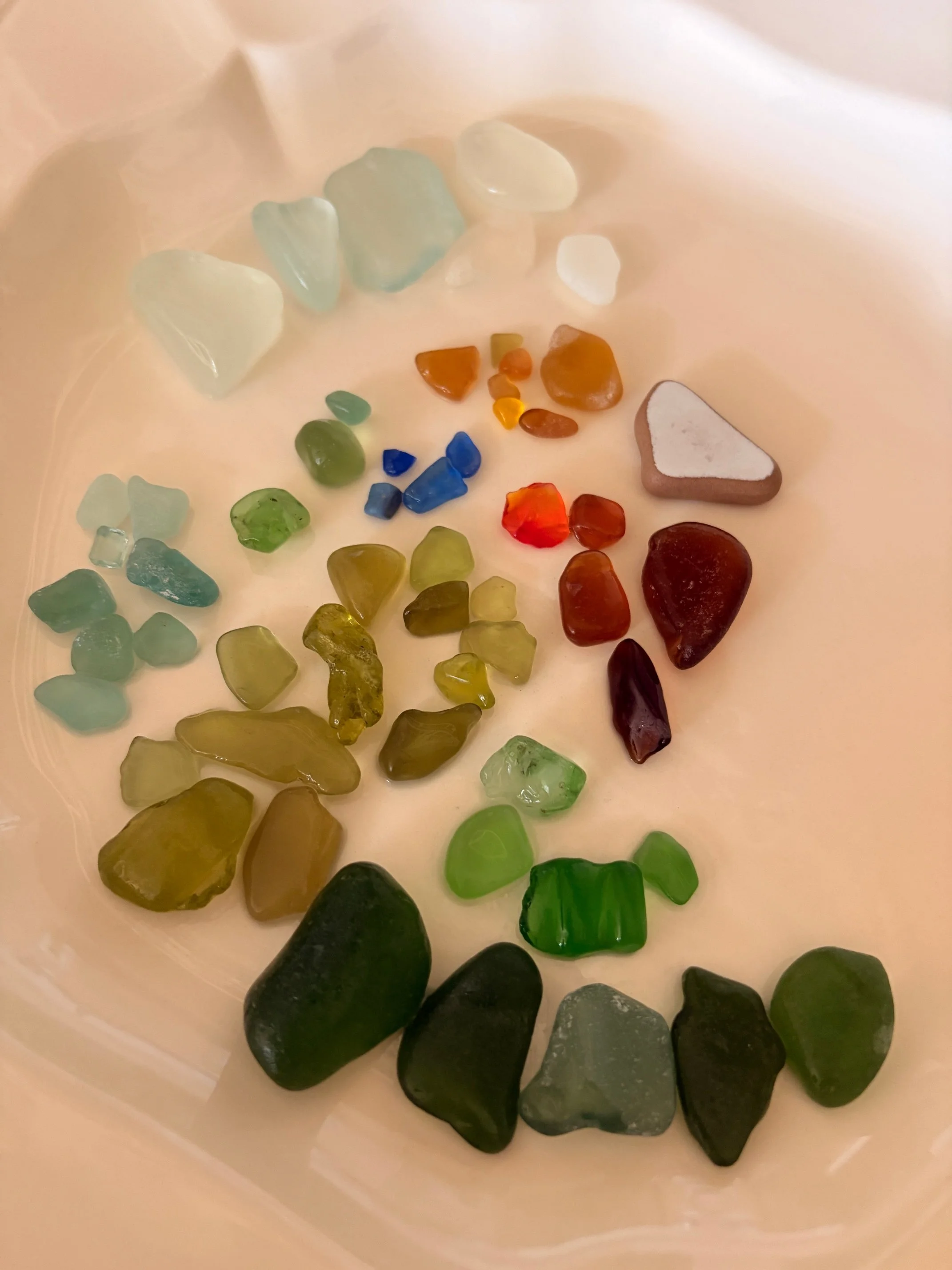 Sea glass collected from French Riviera