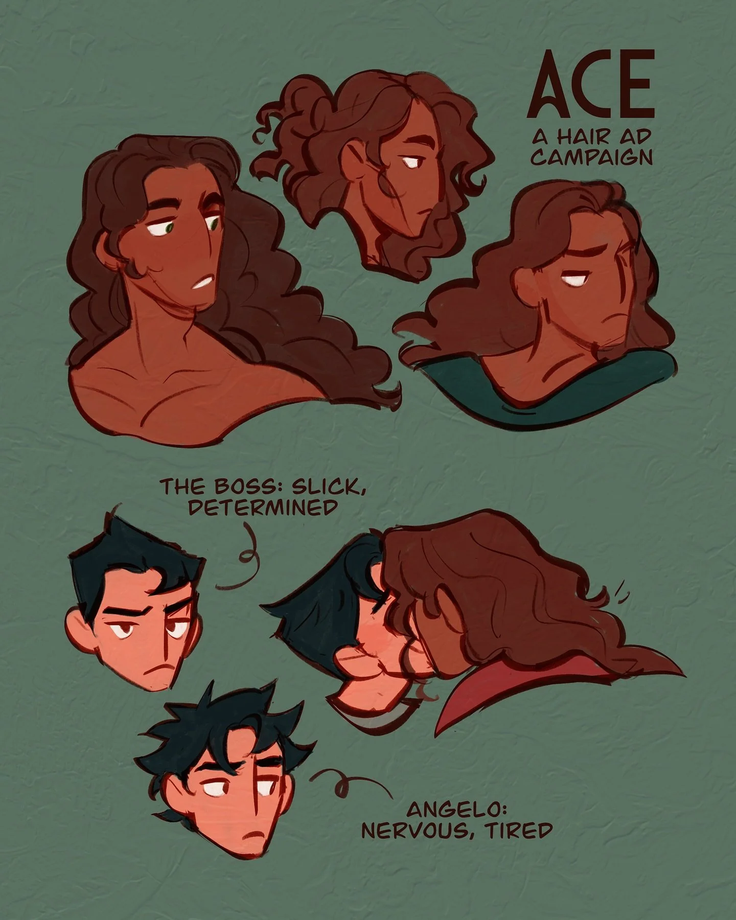 A few hair studies and some goofy little interactions rattling around in my brain ✨

#art #illustration #animation #frankenstien #ocs #maryshelley #characterdesign #comics #aceandangelo #digitalart #webcomic #digitalillustration #procreate