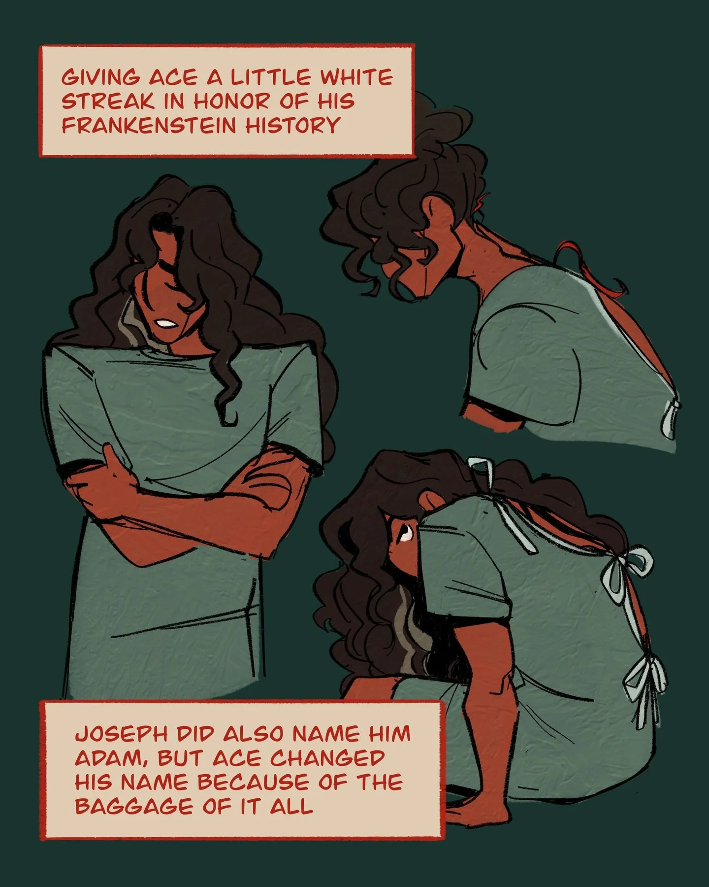 I love making Ace a little bit more of a homage to the original story but with all the remixes. Ace is a lot like the original with the capacity for great love and great rage.

I hope you are all staying safe and warm this holiday season! See: the el