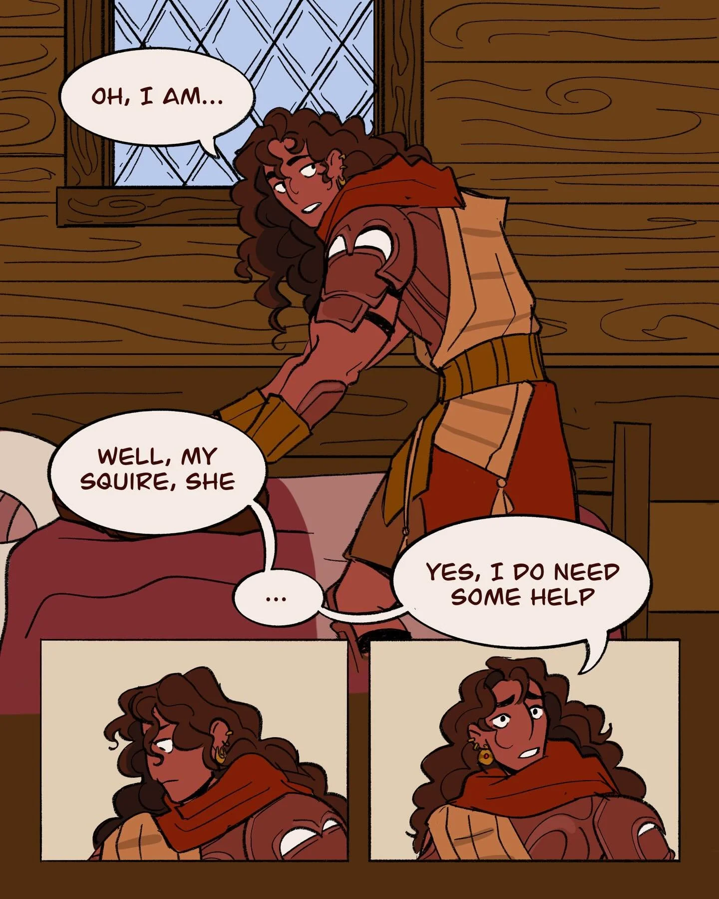 Part 2: Taking off the armor 

I feel like I need to clarify that Askari did not recognize Silas via butt. Sometimes you just like to look at a butt 😆 but that is okay! It&rsquo;s just important to the story that Askari does not realize who Silas is