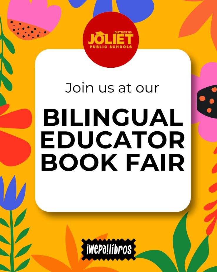 🌟 Exciting News! 📚 Join us on 5/15 at the Bilingual Educator Book Fair with Joliet School District 86! We're thrilled to serve 70 educators and boost their class libraries. 💪 #BilingualEducation #EducatorBookFair #wepalibros #multilingualkids