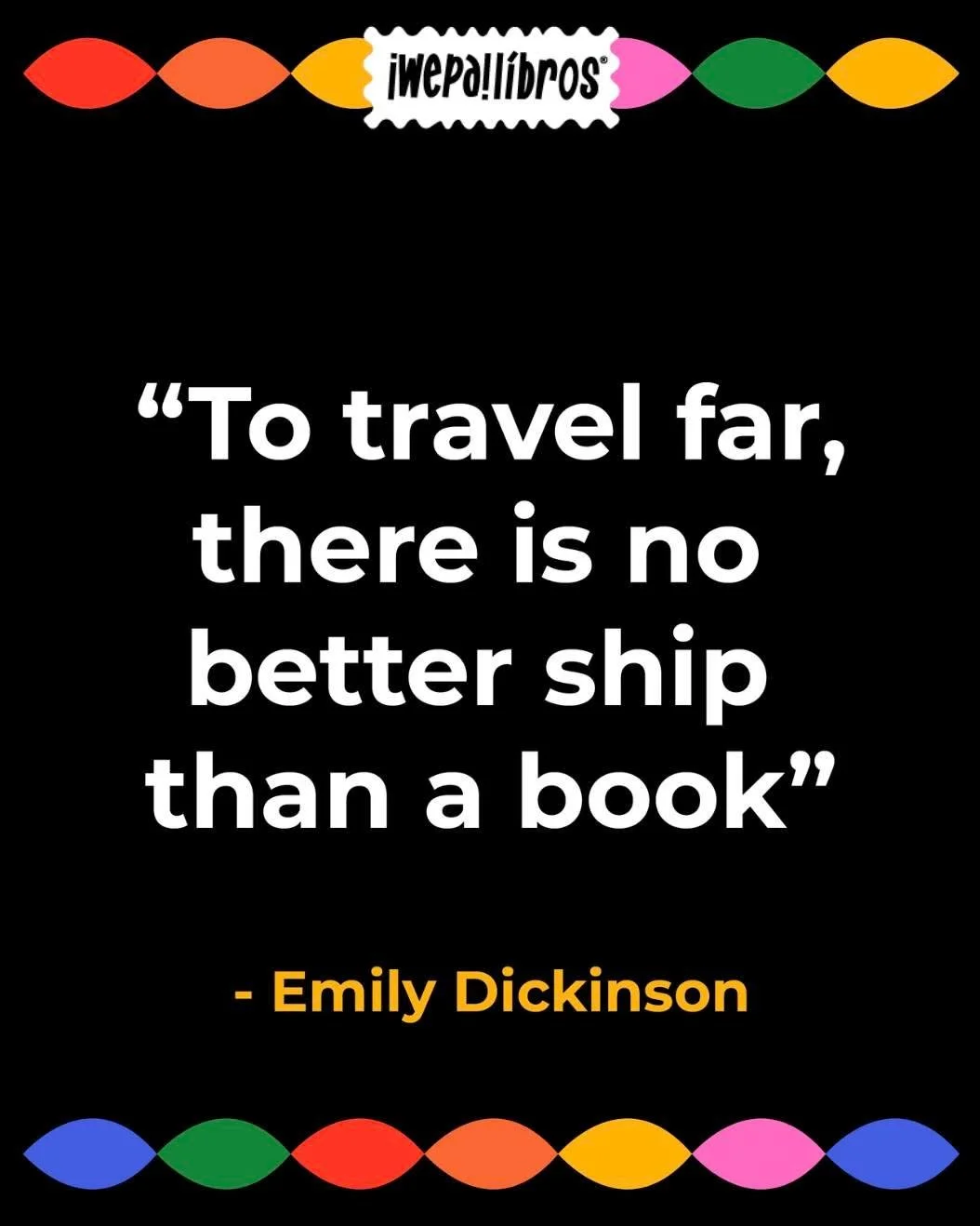 At &iexcl;WEPA! l&iacute;bros&reg;, books are our passports! They take students to new places, immerse them in different cultures, and spark creativity and imagination along the way.

#wepalibros #books #travel #imagination #creativity