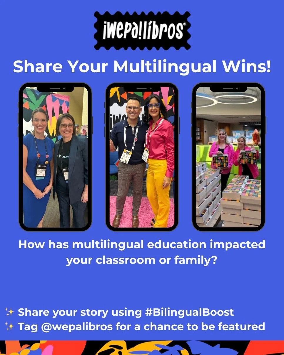 Every multilingual classroom has a story worth celebrating. ✨

From students finding their voice in a new language to families connecting through books &mdash; these wins inspire change.

Share your story using #BilingualBoost and tag @wepalibros to 