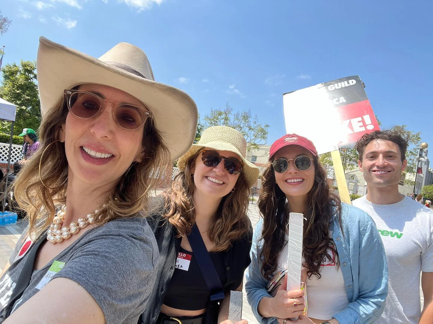 The company that pickets together&hellip; we support reproductive rights. We support the WGA. Today we came together to fight for both. 👊🏼