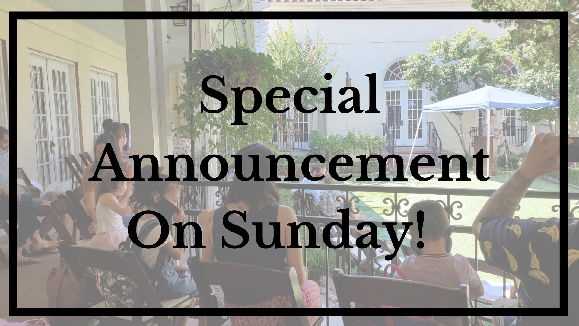 Plan To Stay For An Extra 10 Minutes After The Service