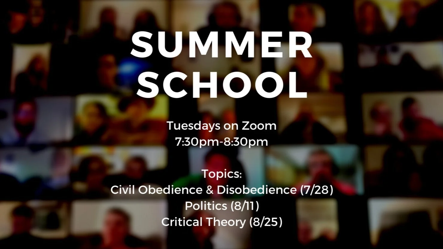 Final Summer School Class Next Tuesday 