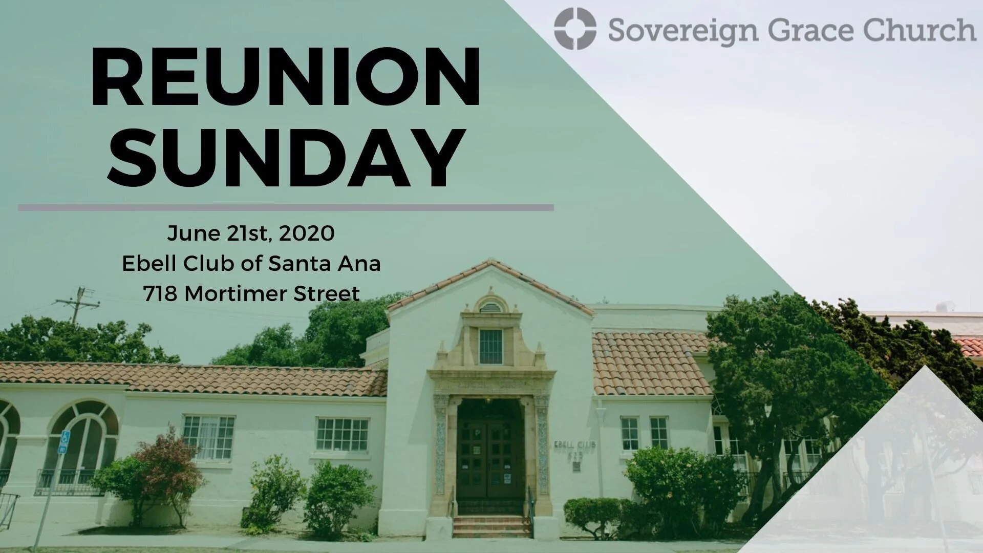 Reunion Sunday is Coming ...