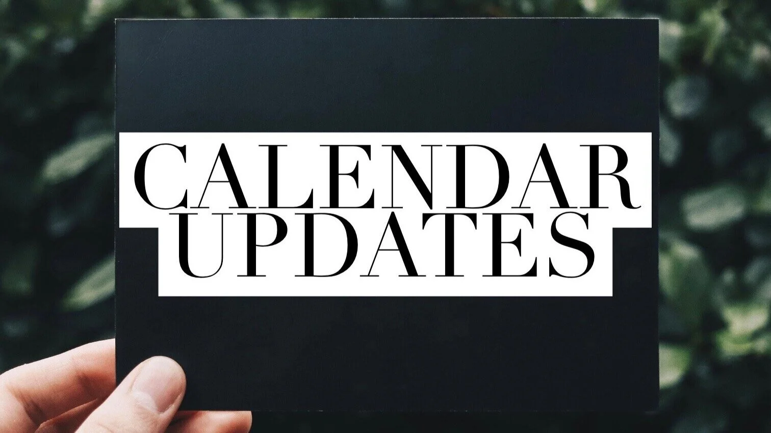May Calendar Update 