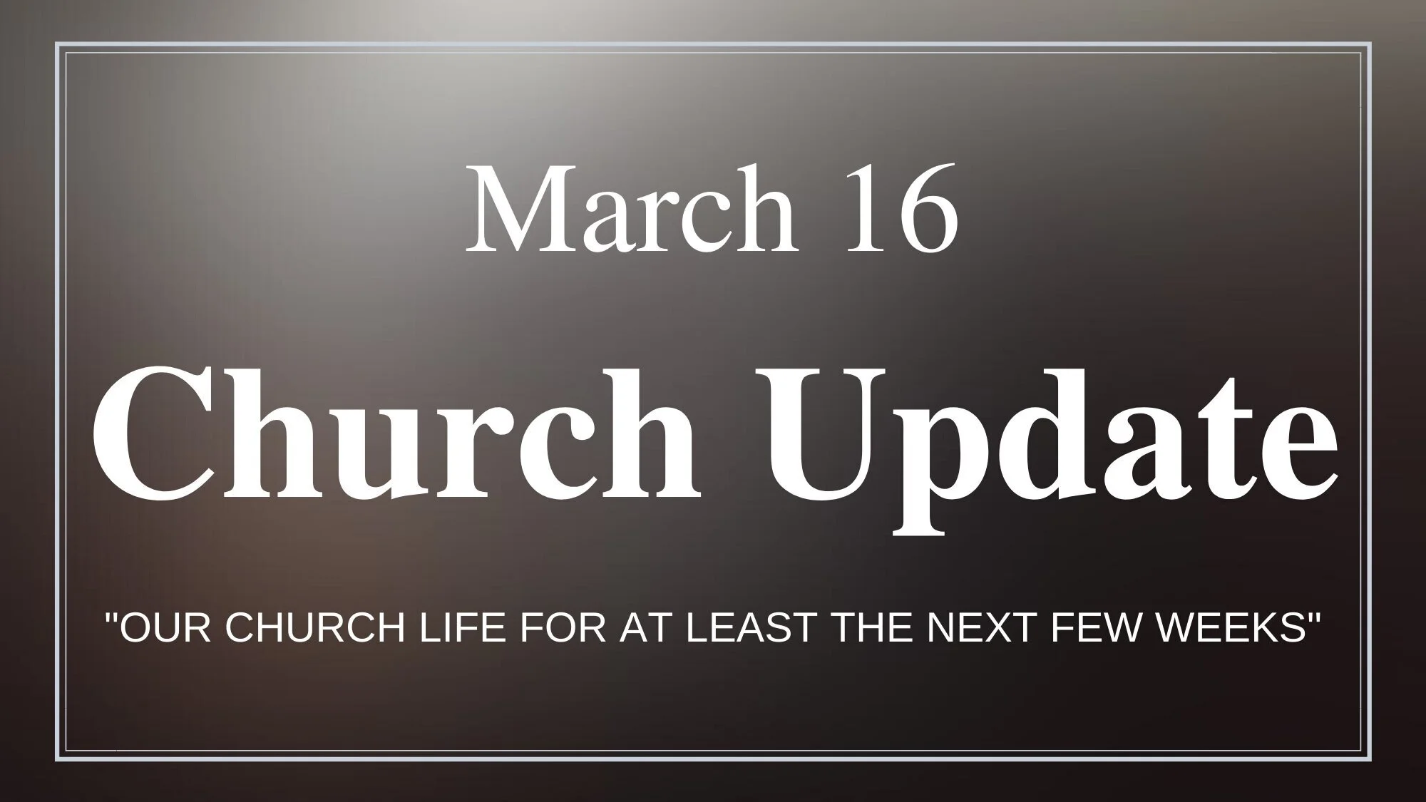 "Living Quiet Lives" During This Unique Season