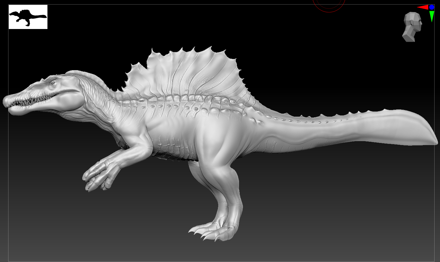 Royal Spinosaurus being sculpted