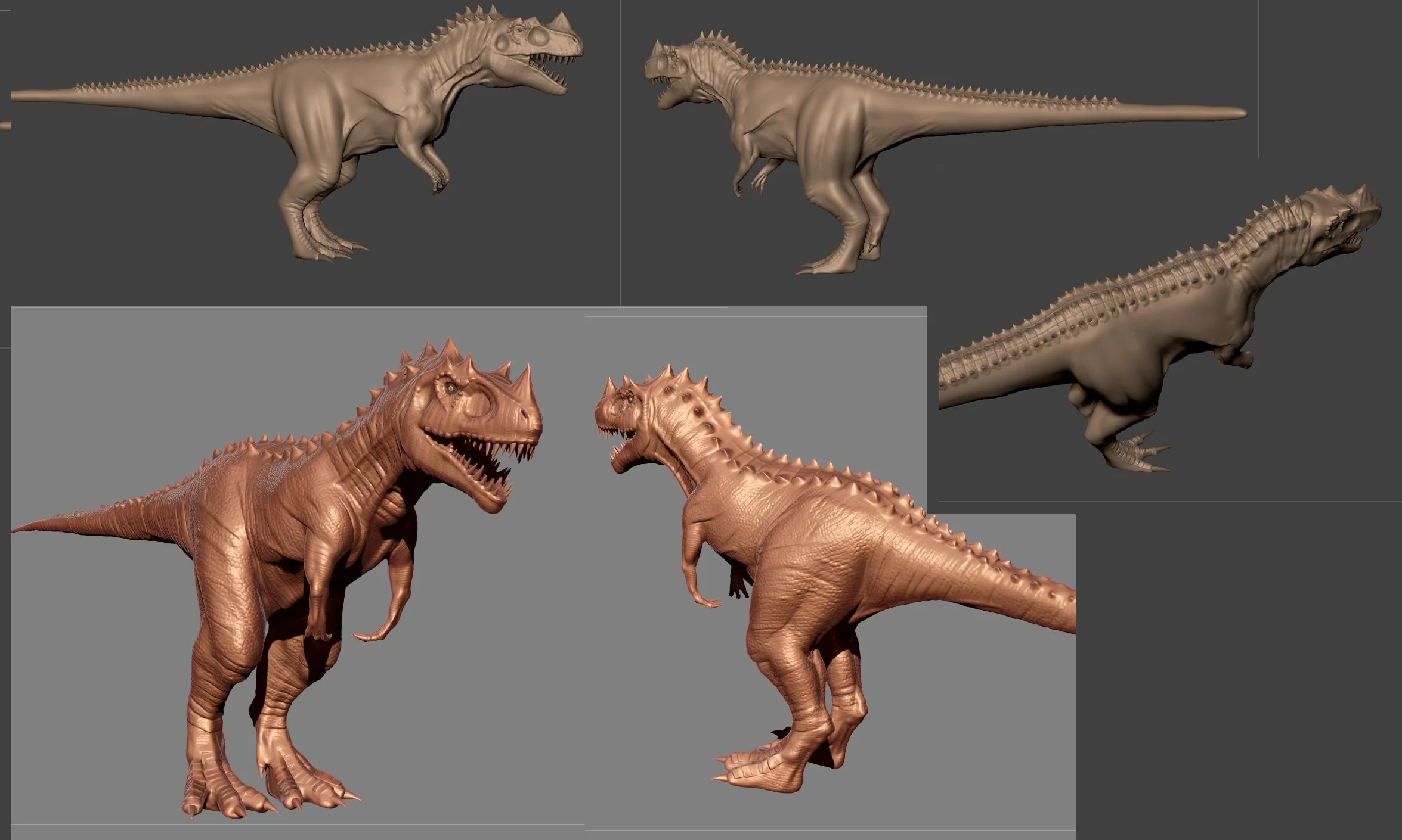 An early aborted attempt at Ceratosaurus from 2013.