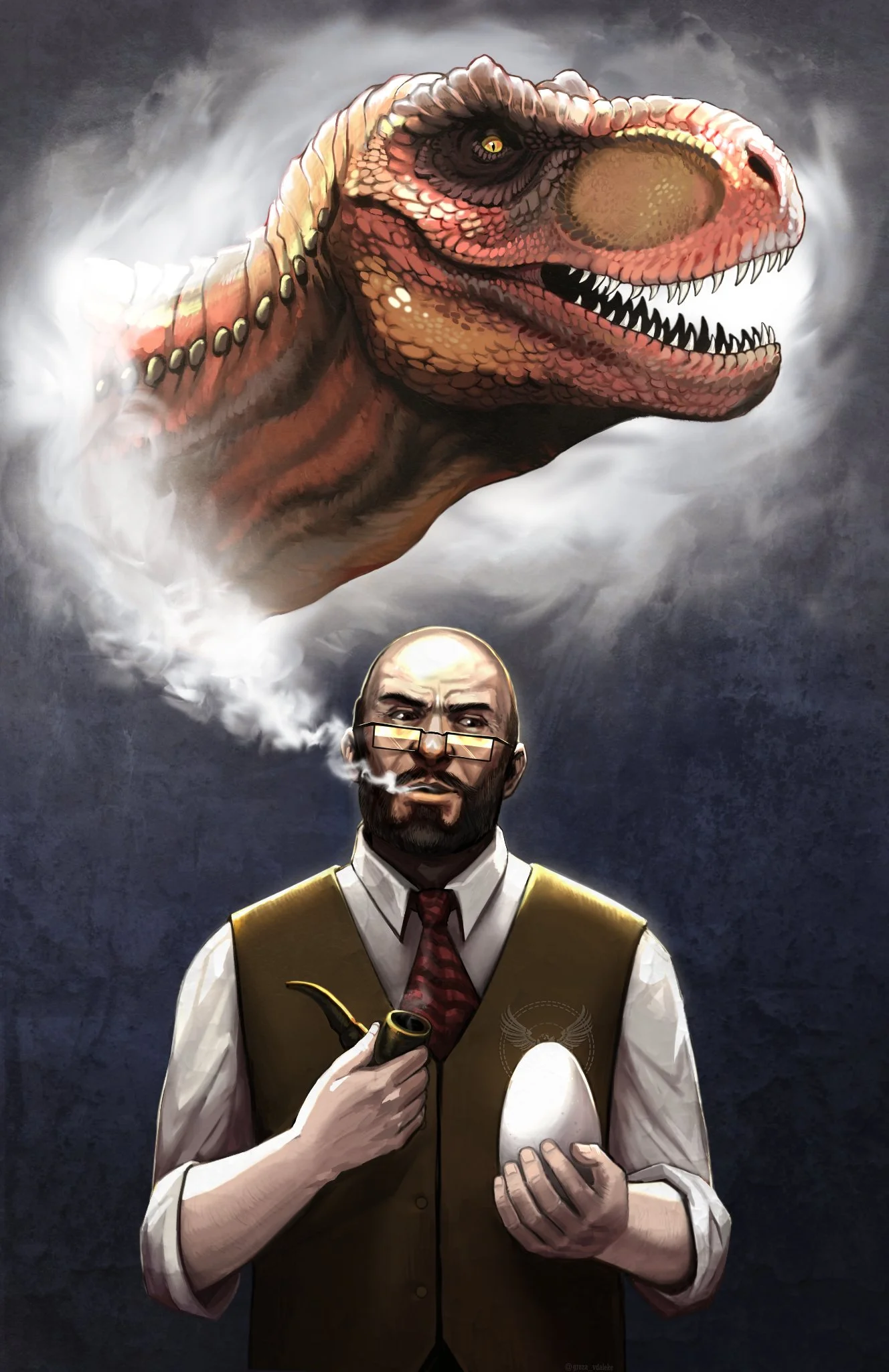 Phoenix propaganda, inspired by promotional photos for the original 1933 King Kong.