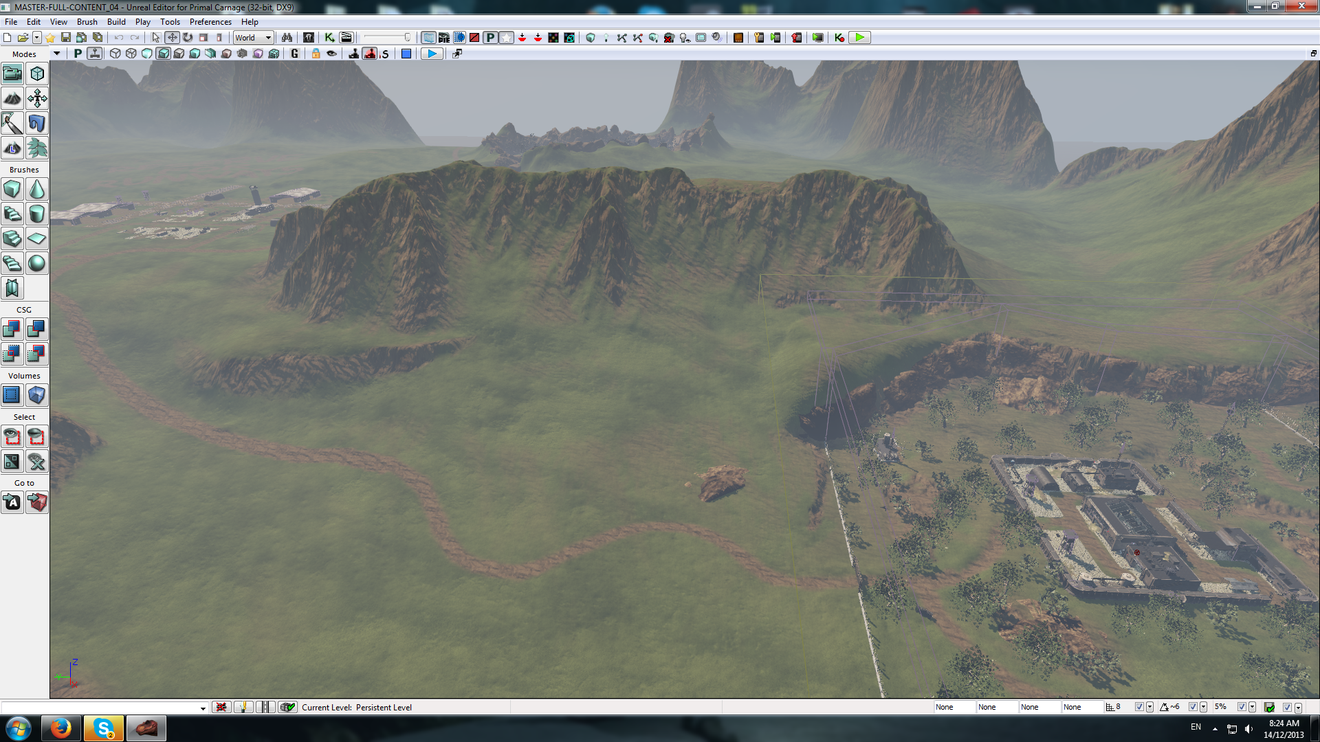 There was a time when linking all of the maps together was considered. Ubase and Airbase are connected in this shot.