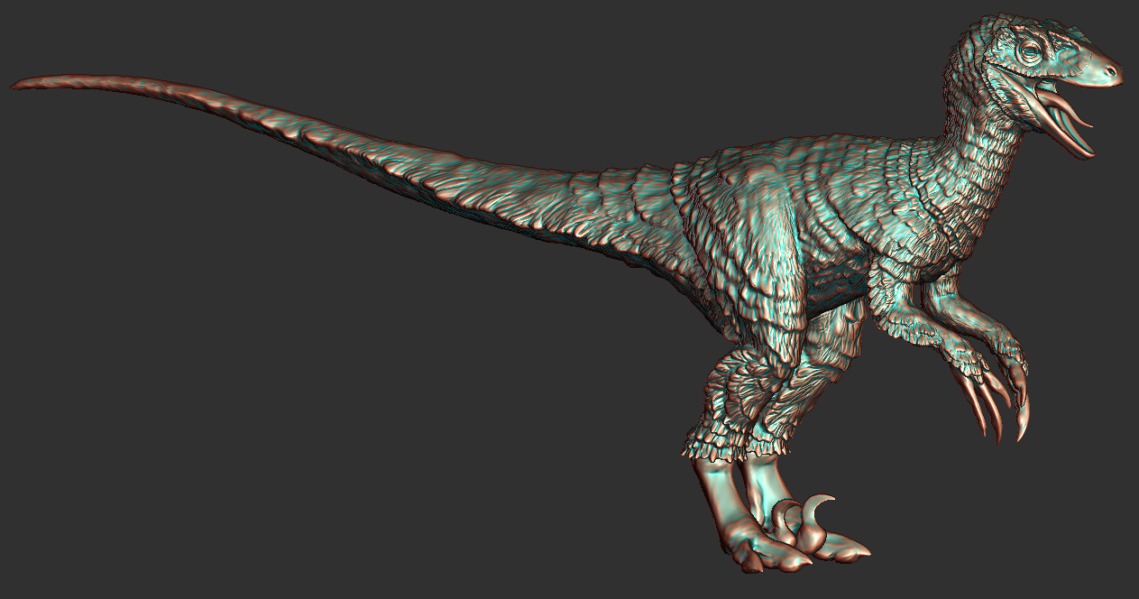 The upgraded feathered Nova model (minus wing / tail attachments) created for Evolution.