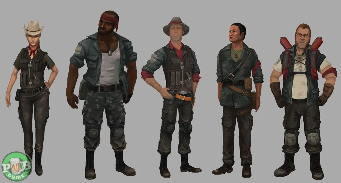 Pub Games wanted a more unified look for the human team when making Extinction, leading to alternate defaults.